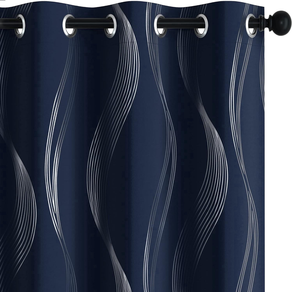 ZOPZO Curtains & Valances, Navy Blue
