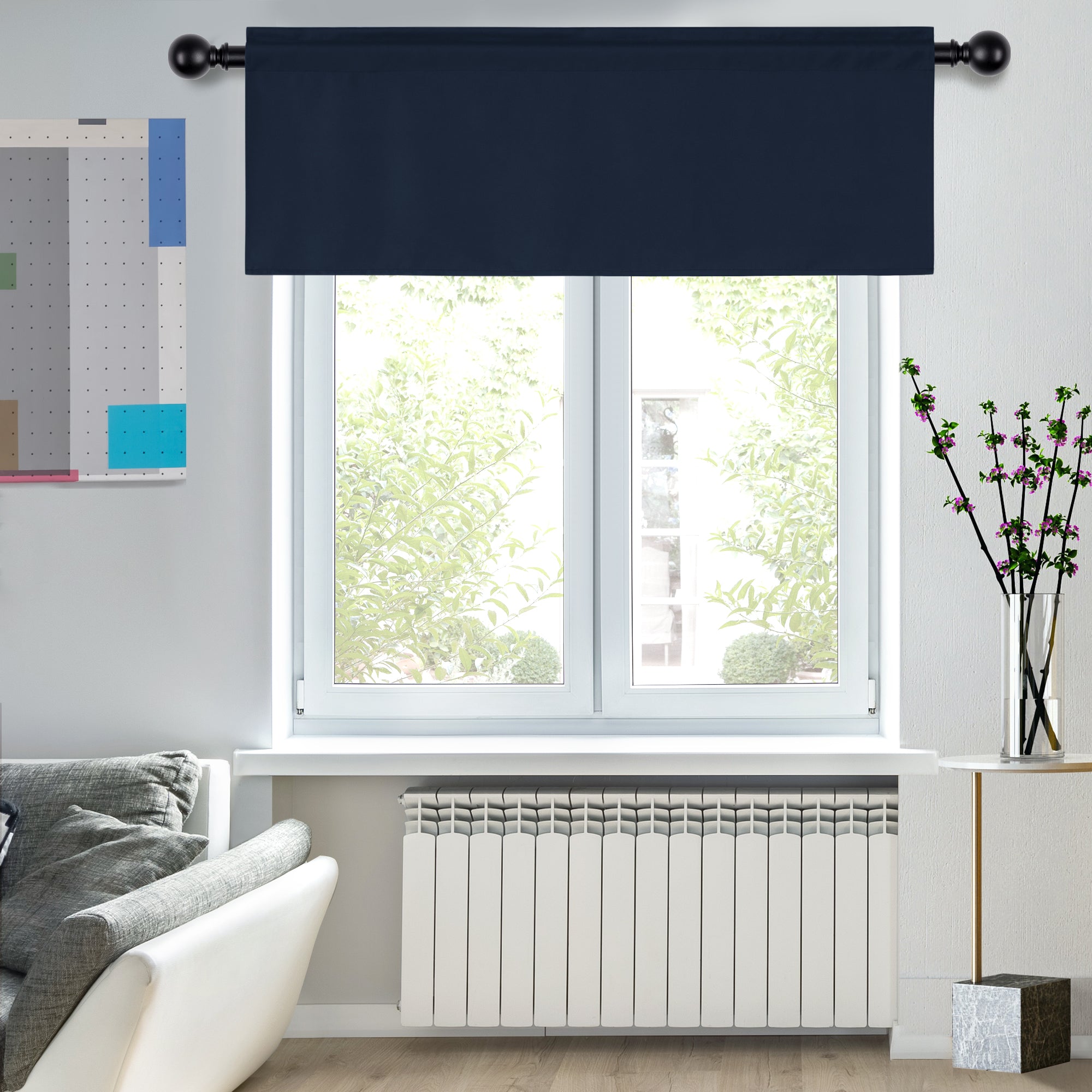Deconovo Room Darkening Rod Pocket Window Valance – 1 Panel