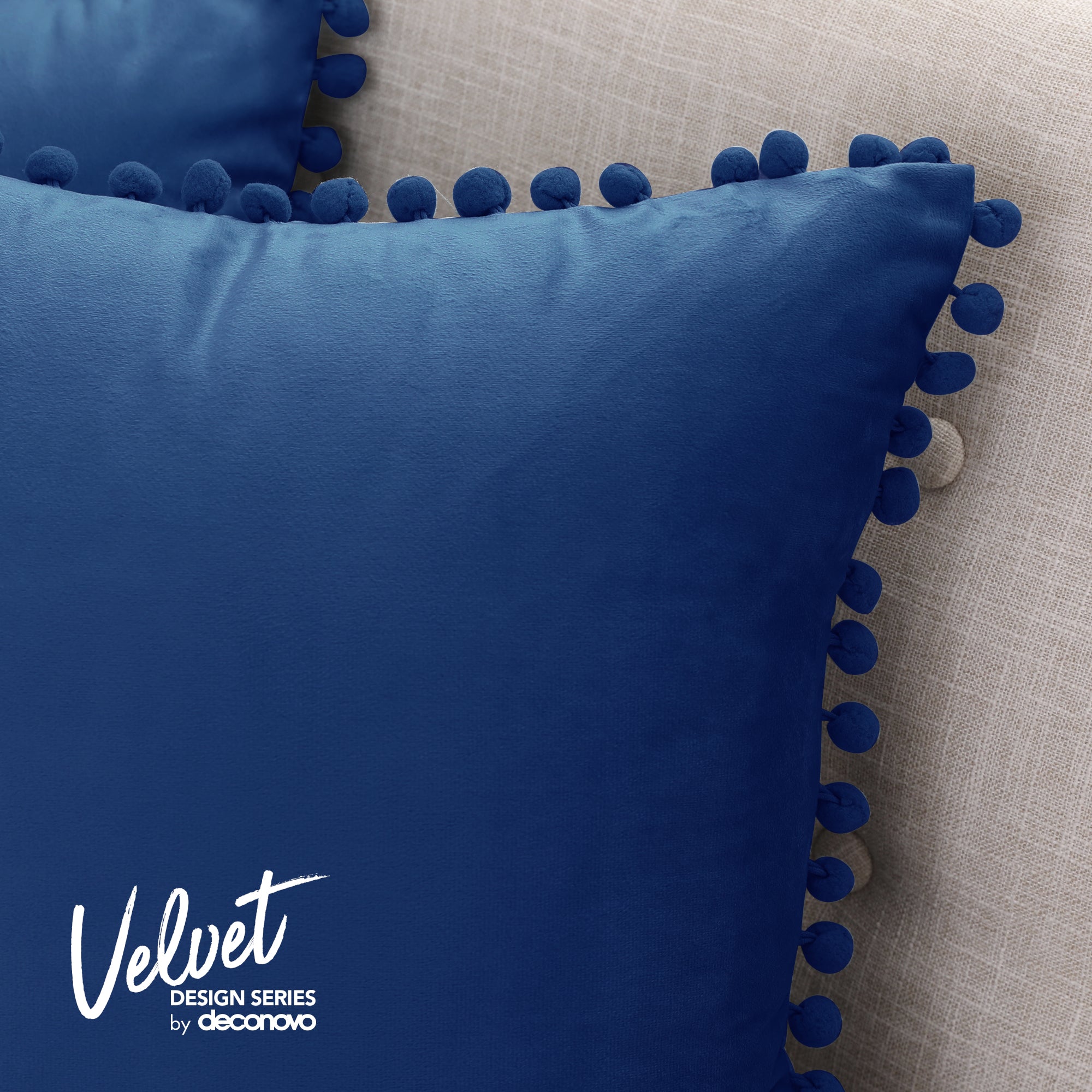 Deconovo Velvet Pom-Pom Pillow Covers 2-Pack – Multiple Sizes (Cover Only)