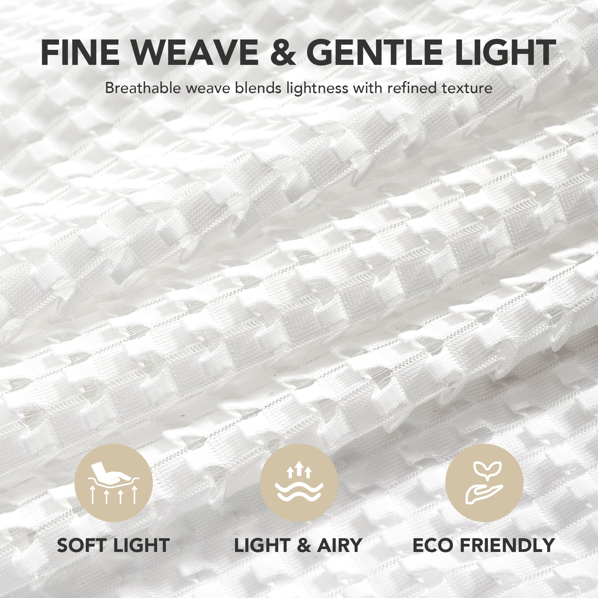 Deconovo Light Filtering Textured Sheer Window Curtain Panels with Grommet Top