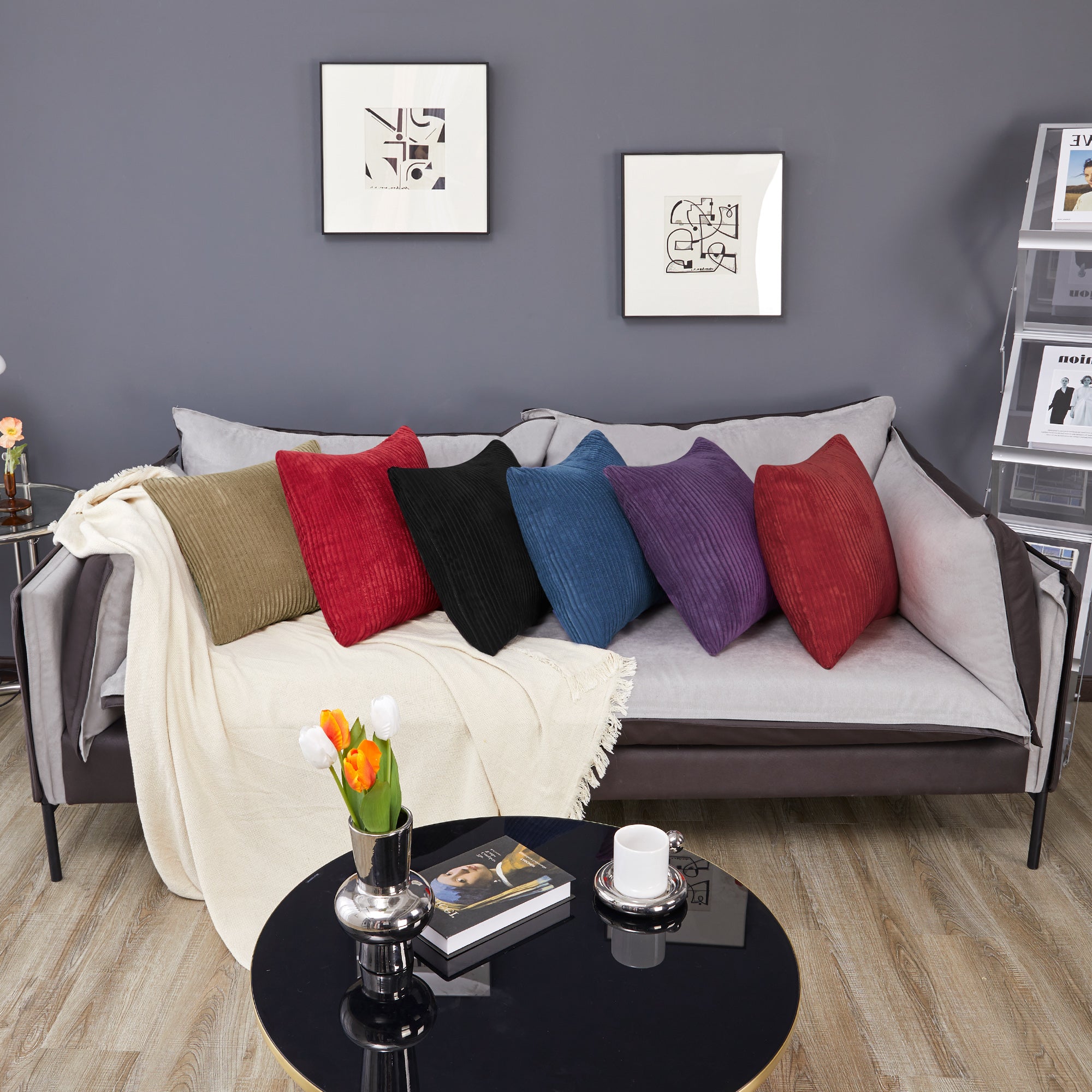 Deconovo Corduroy Throw Pillow Covers 2-Pack – Soft & Durable