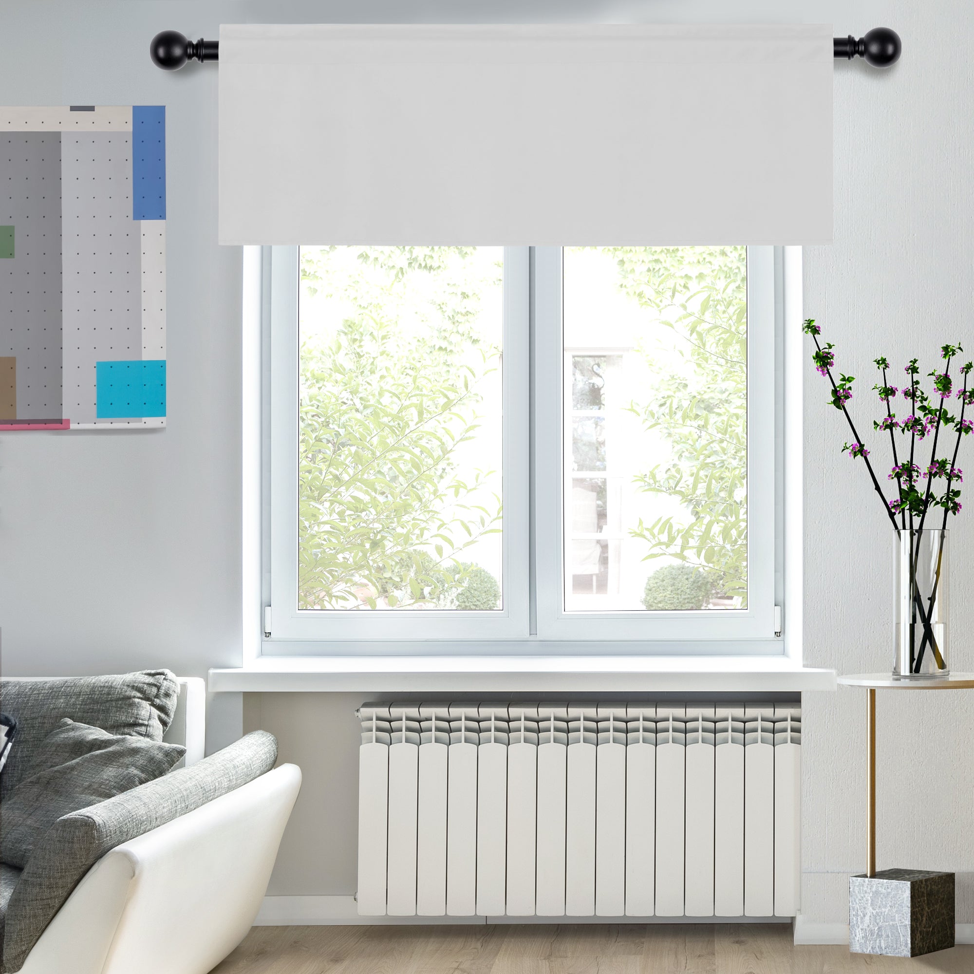 Deconovo Room Darkening Rod Pocket Window Valance – 1 Panel