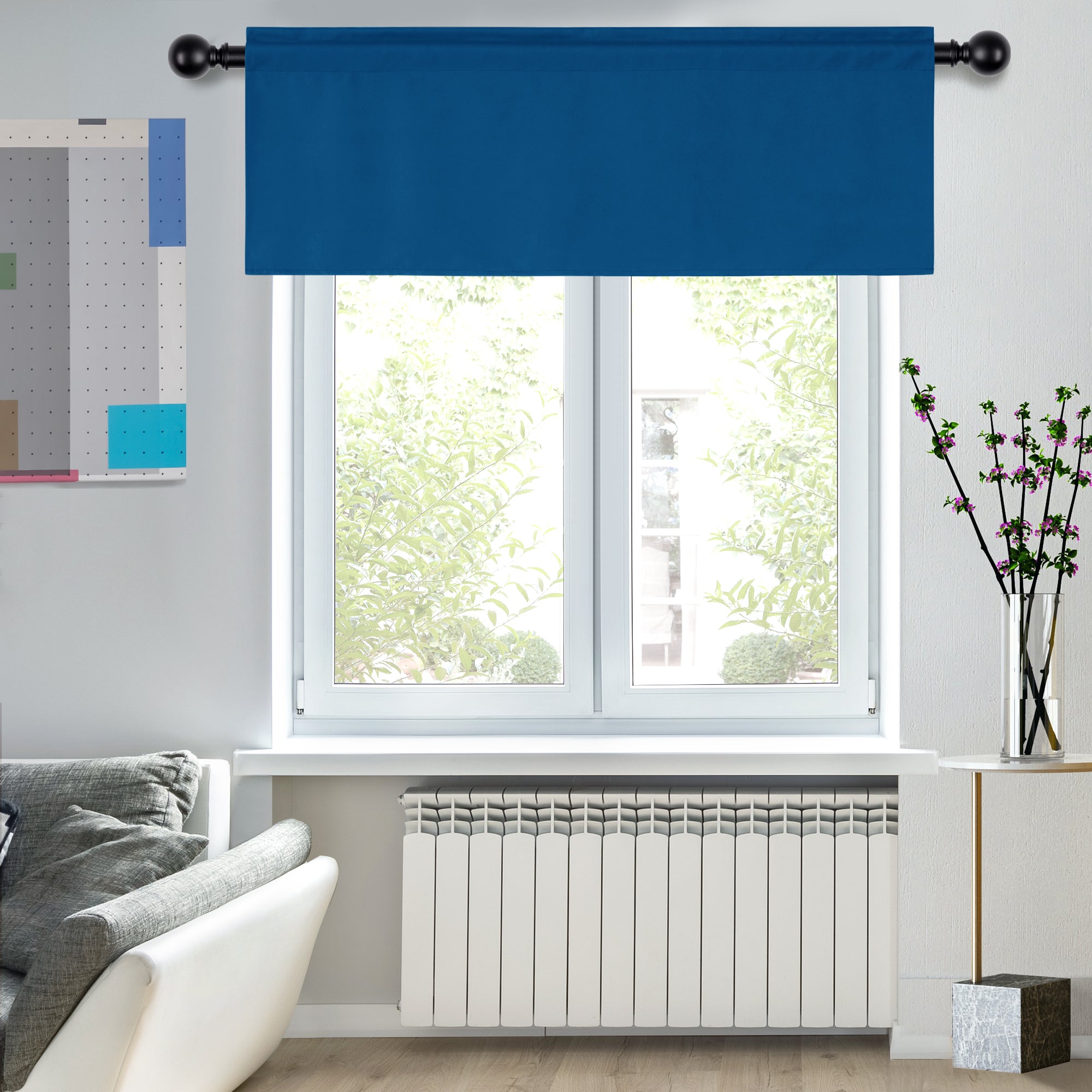 Deconovo Room Darkening Rod Pocket Window Valance – 1 Panel
