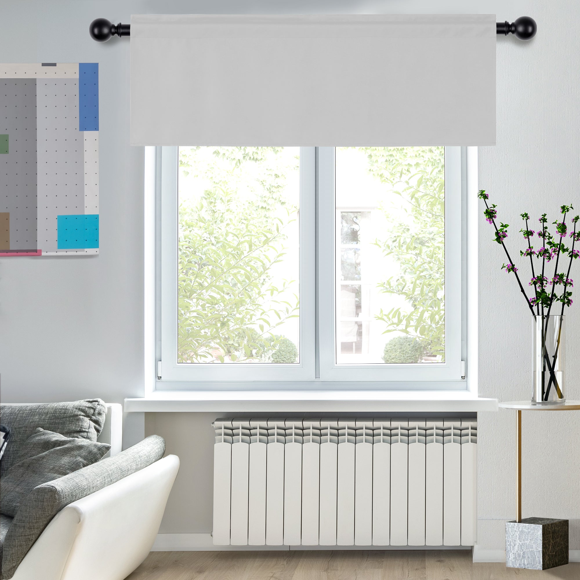 Deconovo Room Darkening Rod Pocket Window Valance – 1 Panel