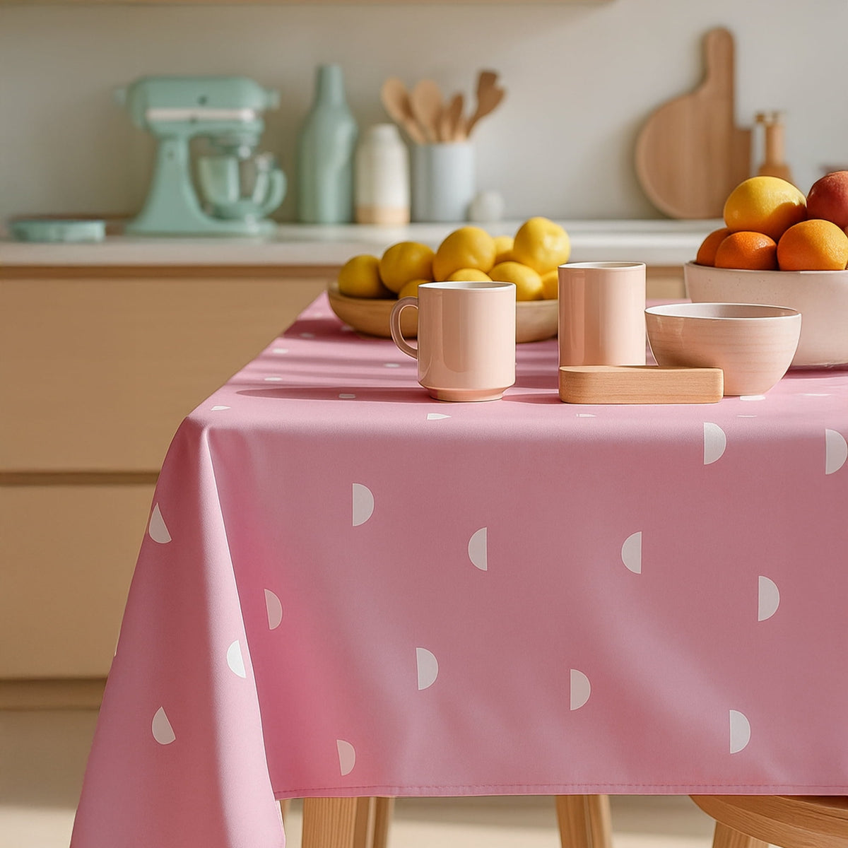 ZOPZO Tablecloths, Magenta Pink/Geometric