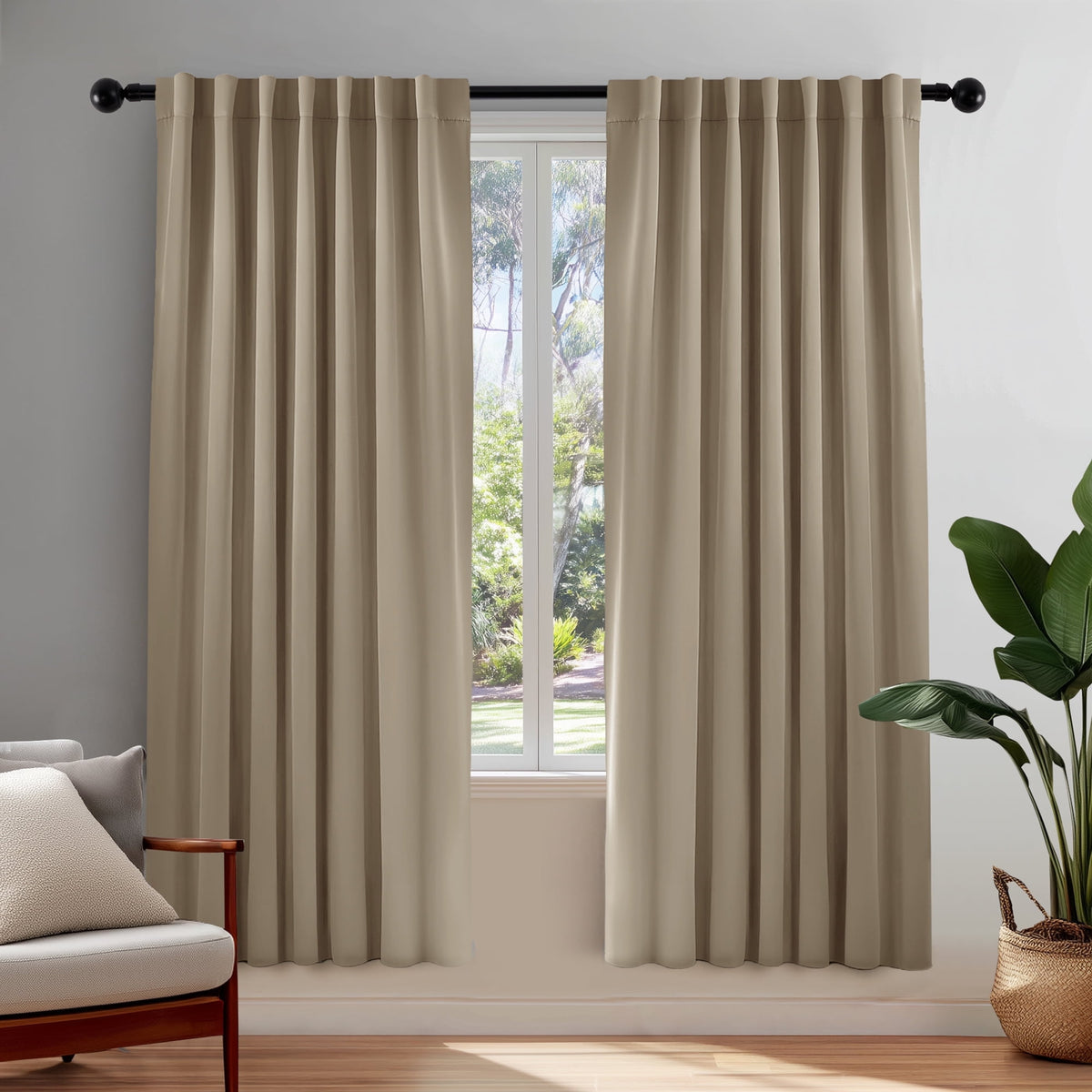ZOPZO Curtains & Valances, Khaki