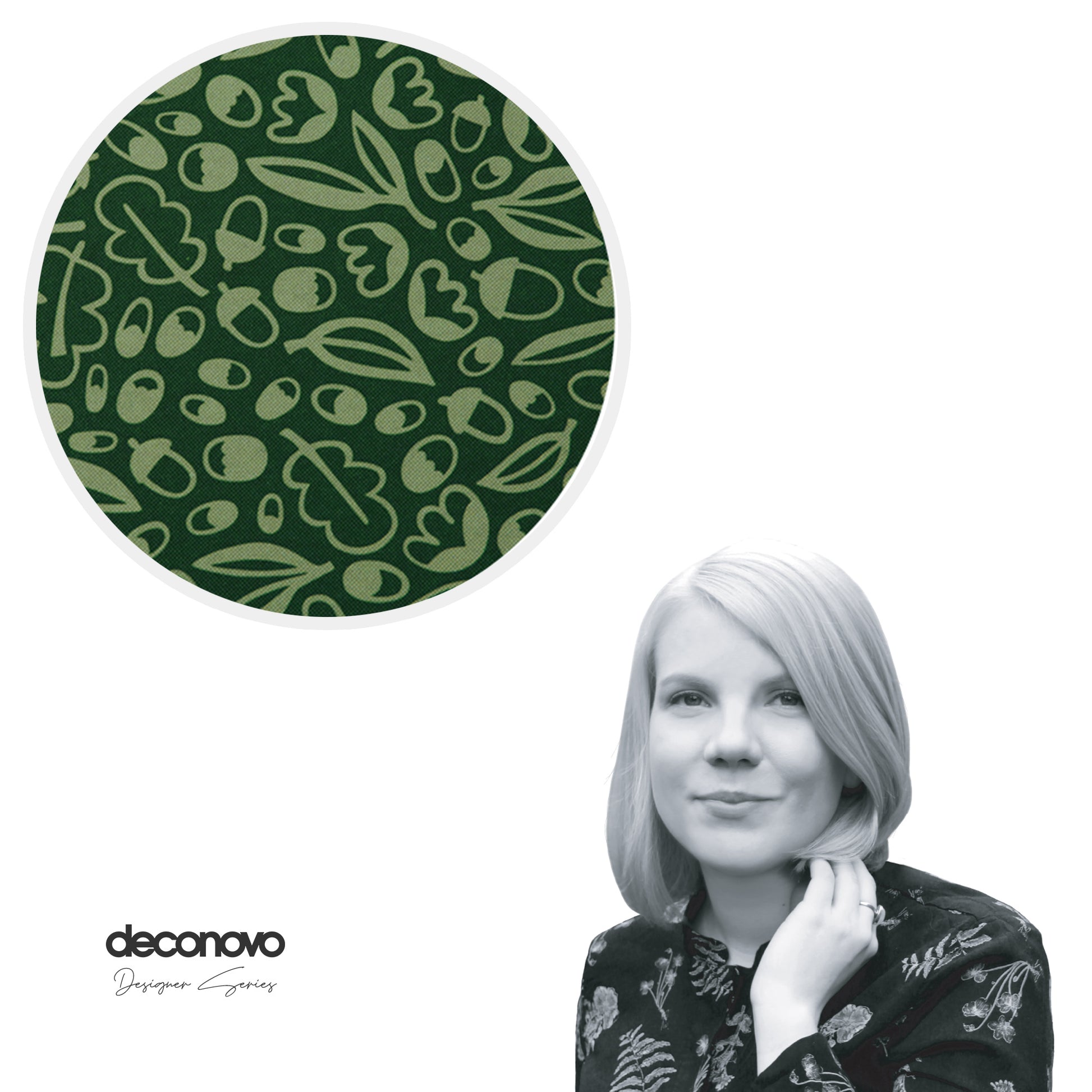 Autumn Print-Dark Green