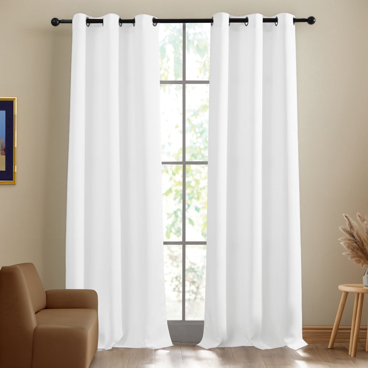 ZOPZO Curtains & Valances, Pure White