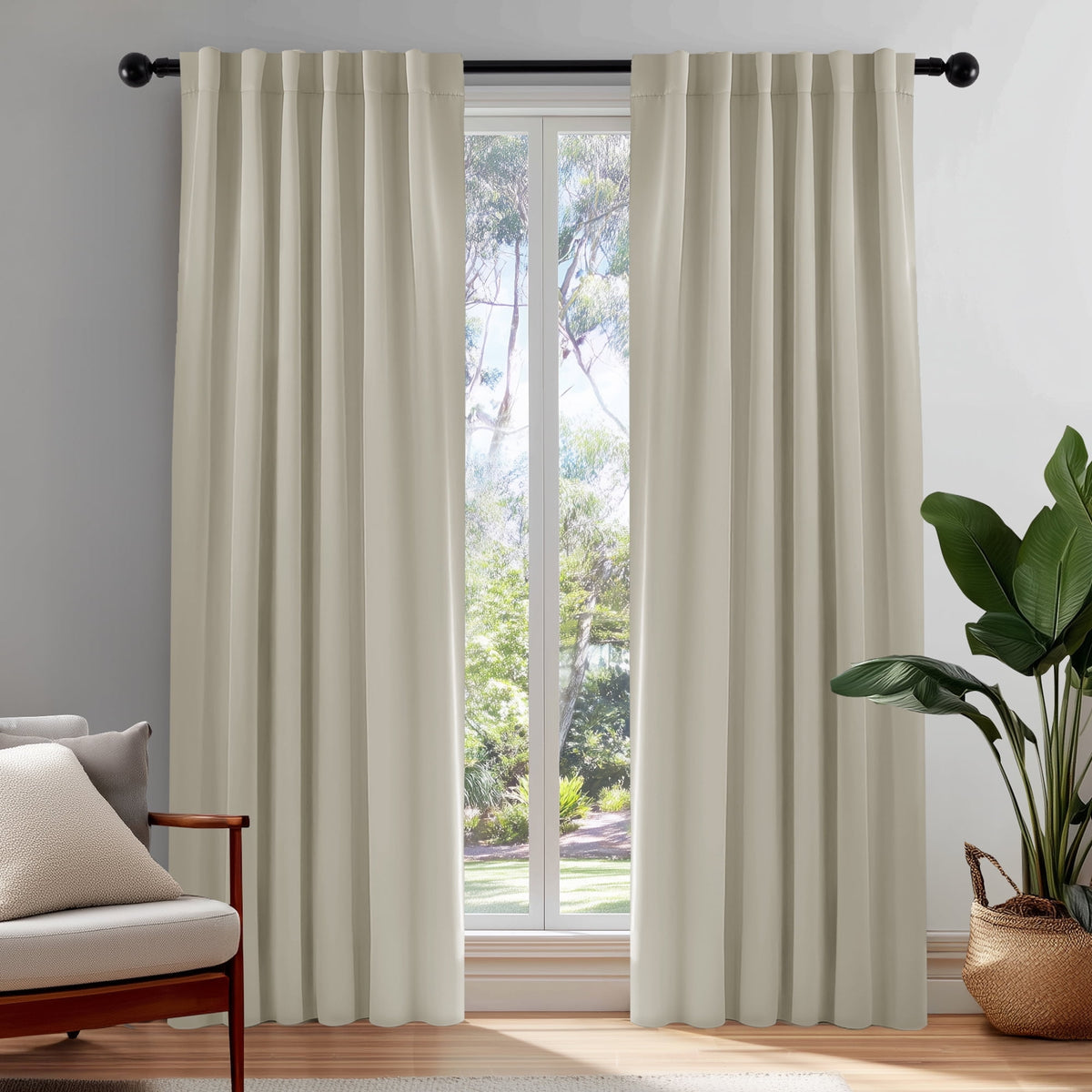 ZOPZO Curtains & Valances, Light Beige
