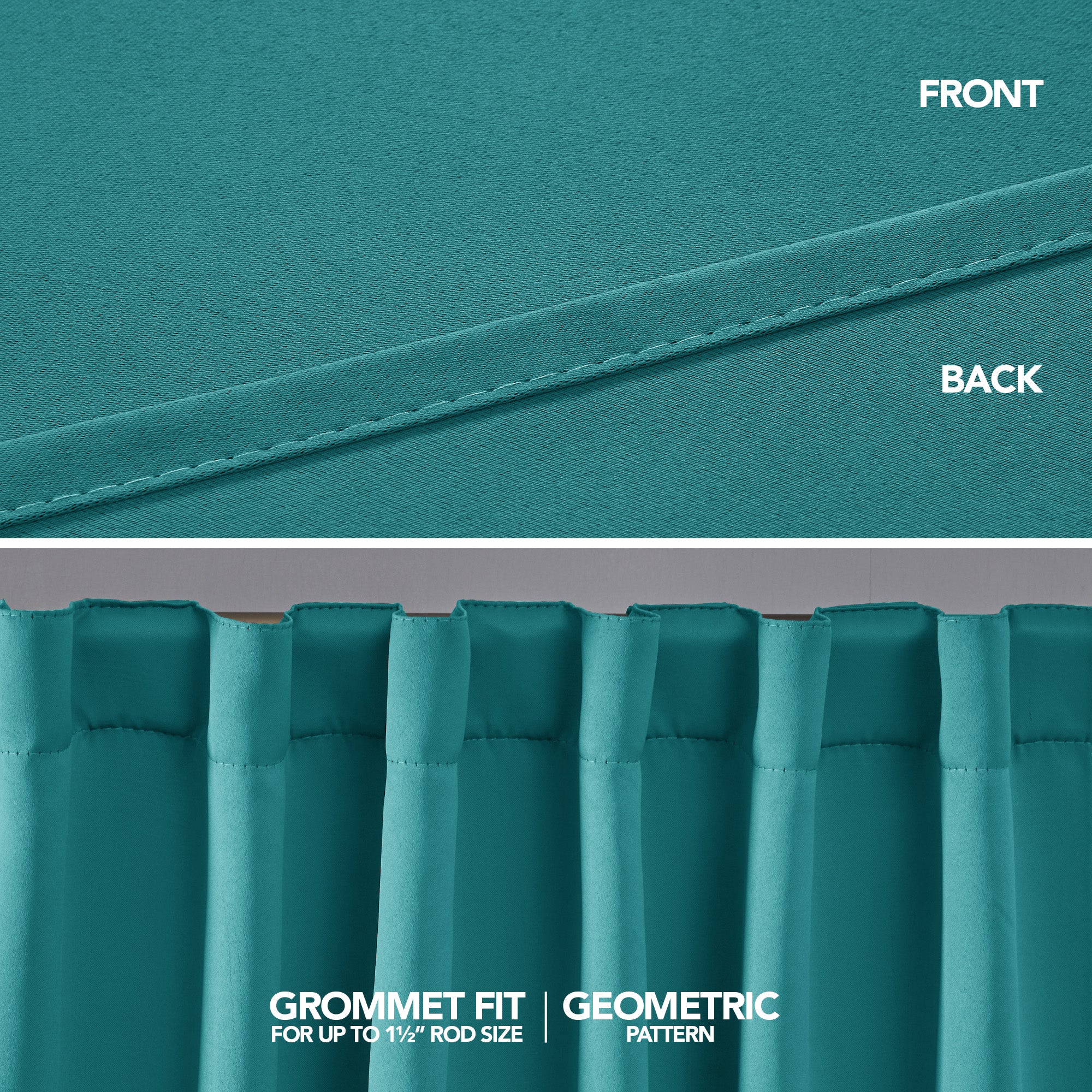 Deconovo 52" Back Tab Thermal Blackout Curtains (2 Panels)