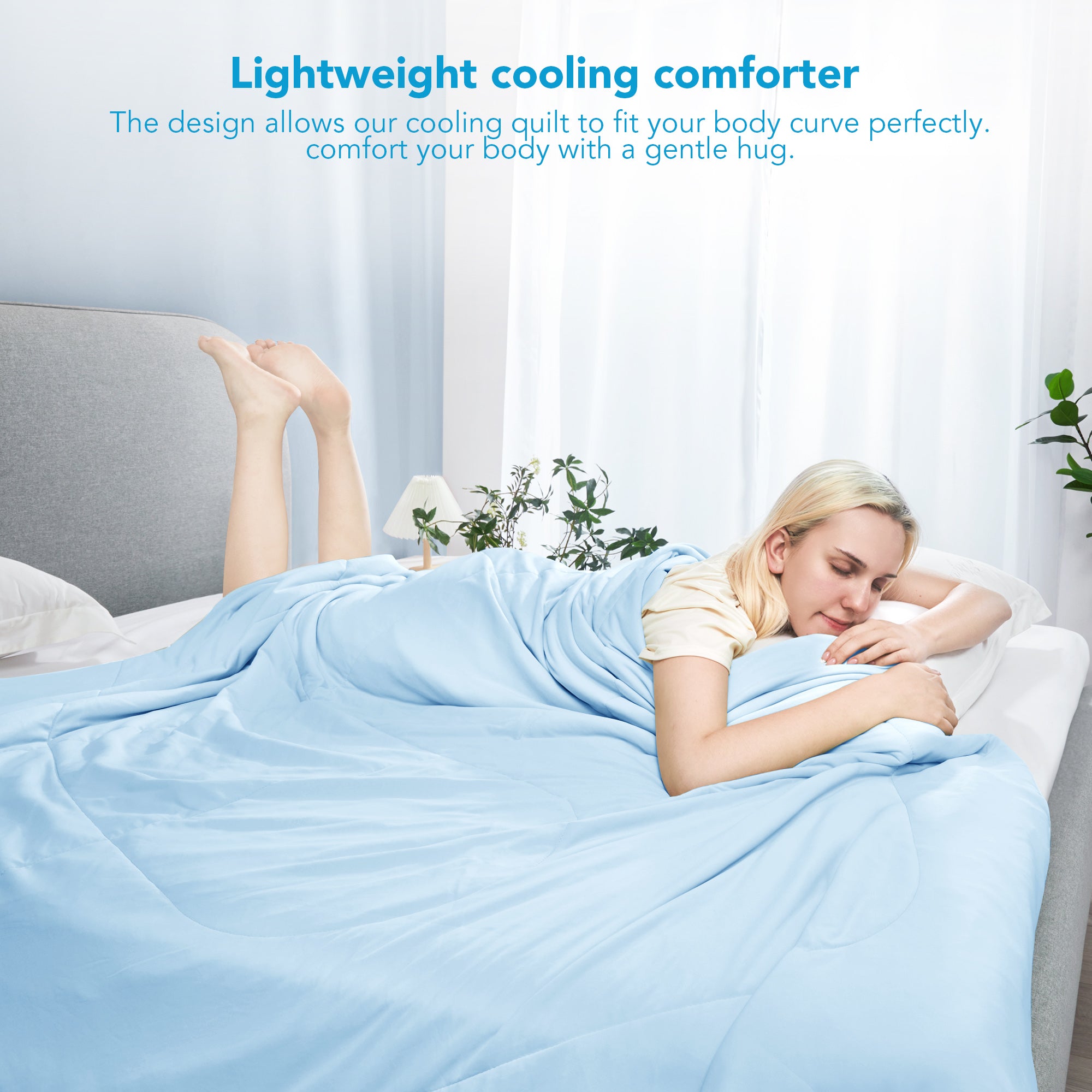 Deconovo Lightweight Cooling Comforter for Hot Sleepers, OEKO-TEX