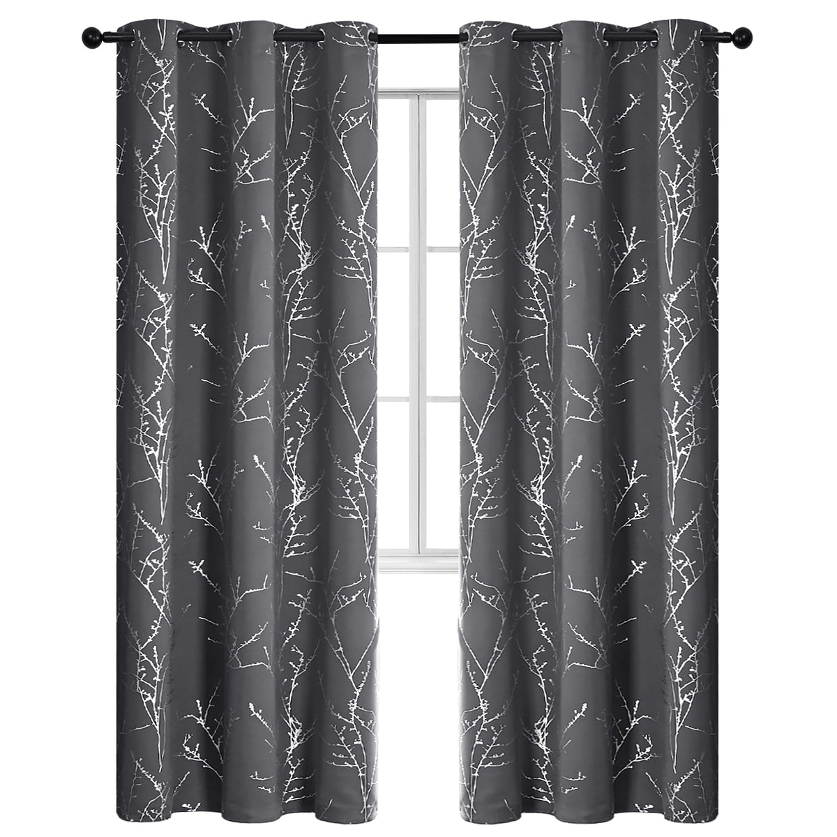 ZOPZO Curtains & Valances, Dark Gray