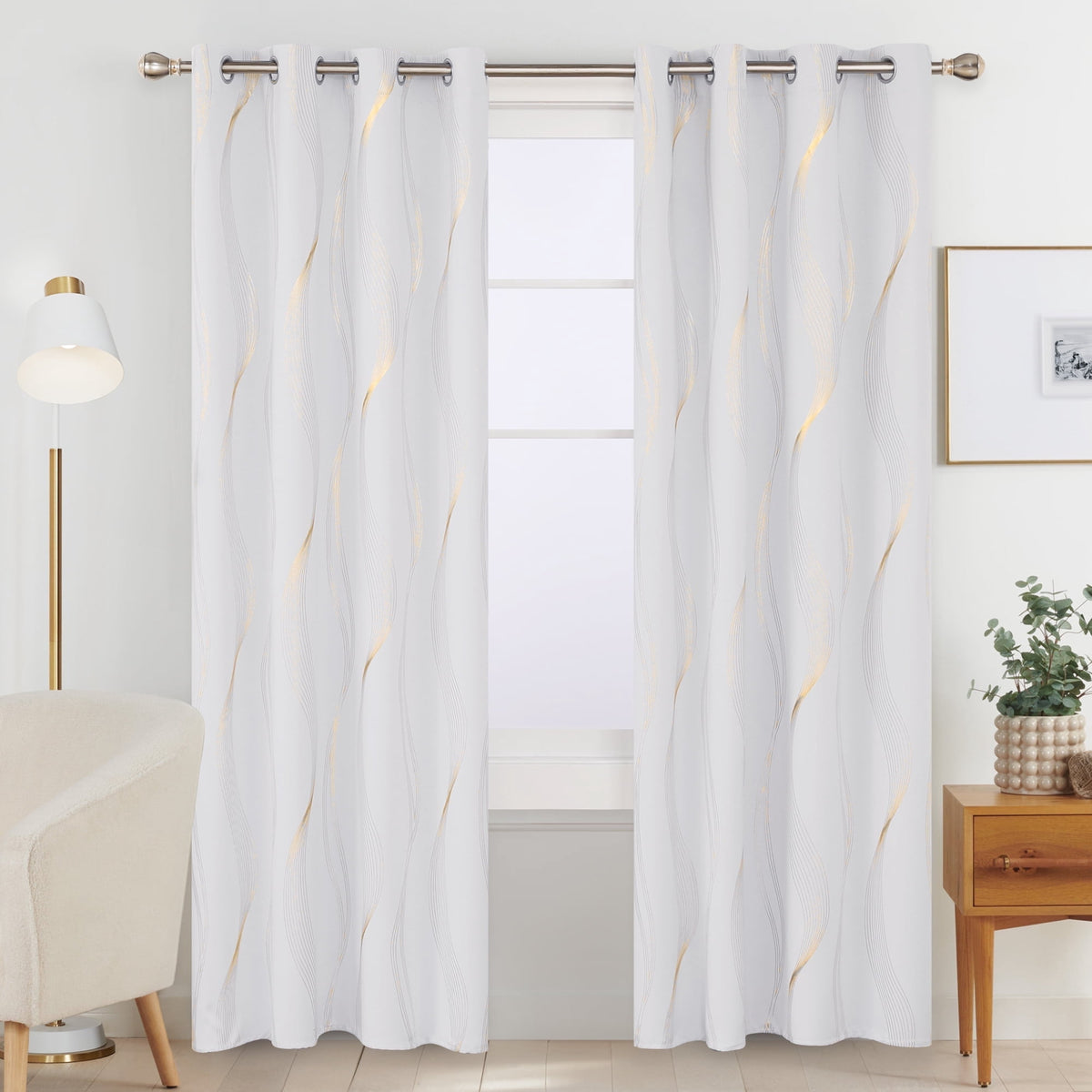 ZOPZO Curtains & Valances, Bright White