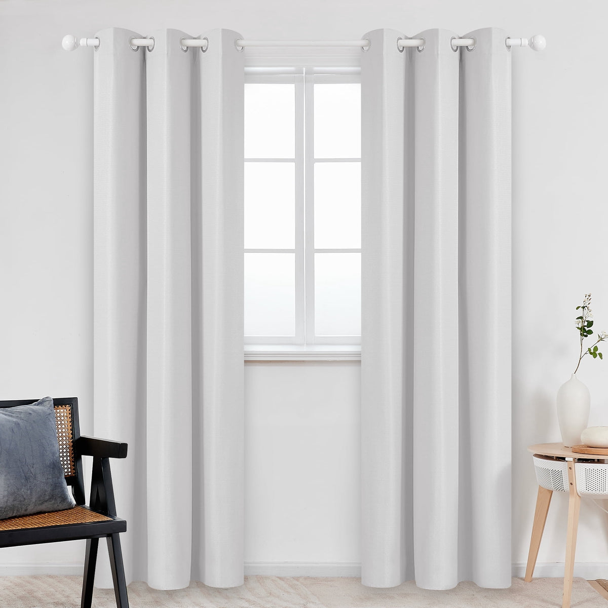 ZOPZO Curtains & Valances, White