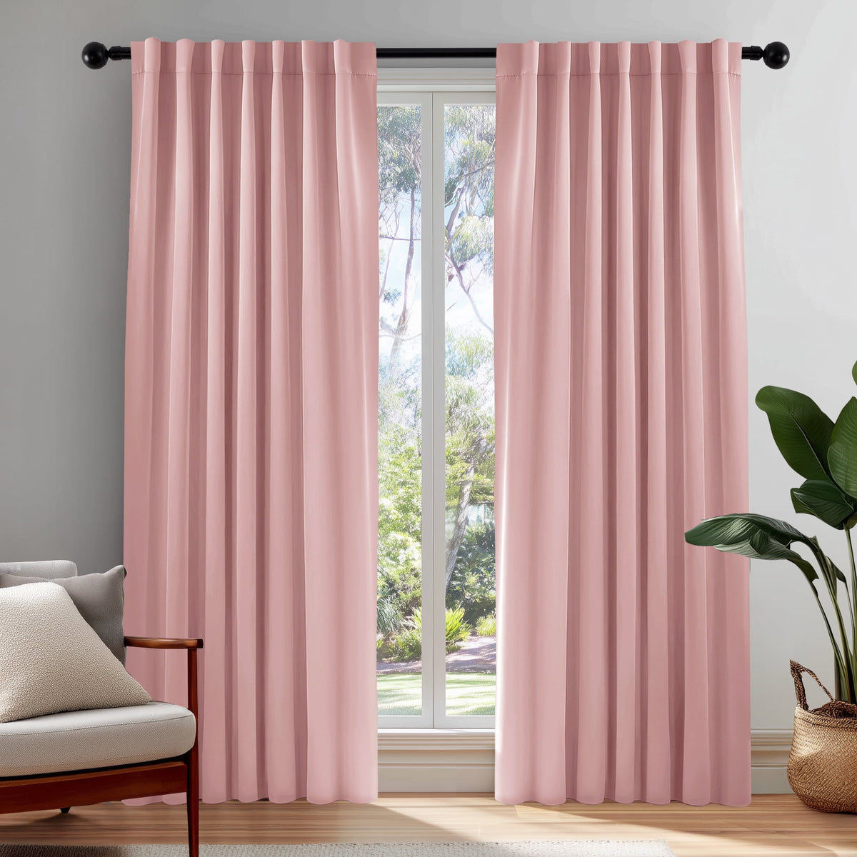 ZOPZO Curtains & Valances, Baby Pink