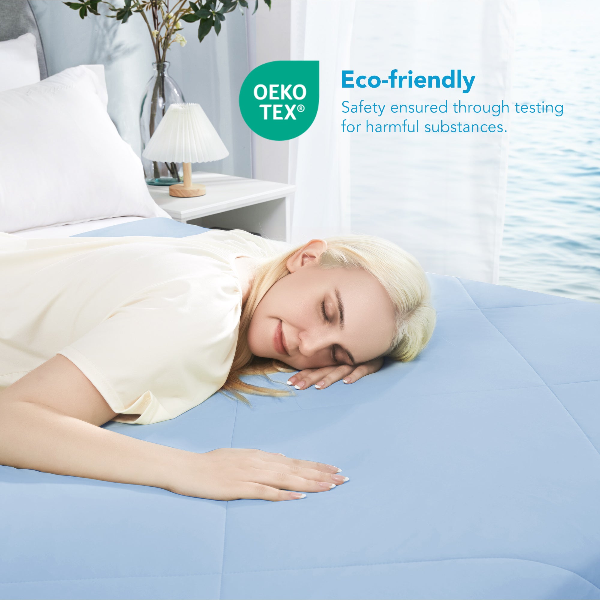 Deconovo Lightweight Cooling Comforter for Hot Sleepers, OEKO-TEX