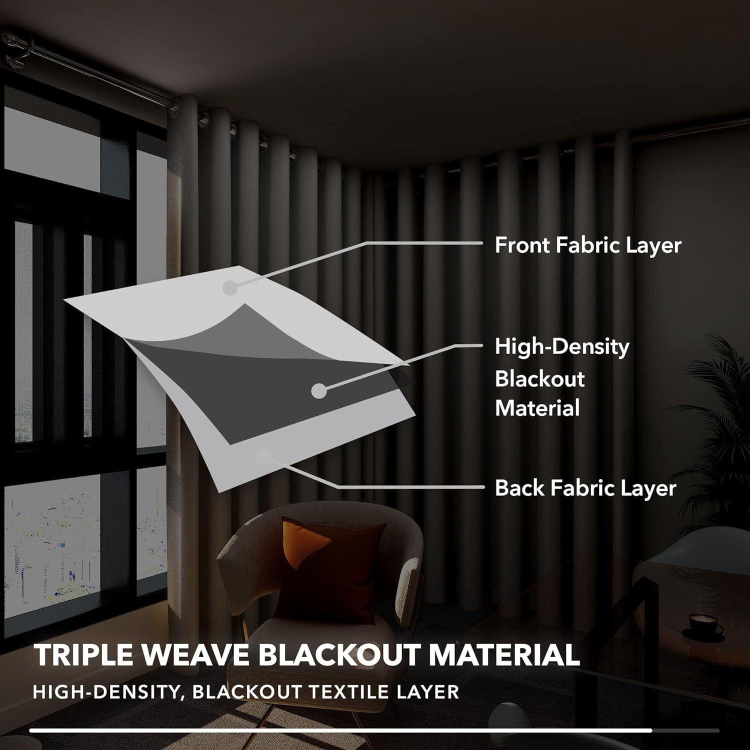 Deconovo Grommet Top Soft Window Curtain Panel Designed for Light Reduction and Privacy 1 Panel