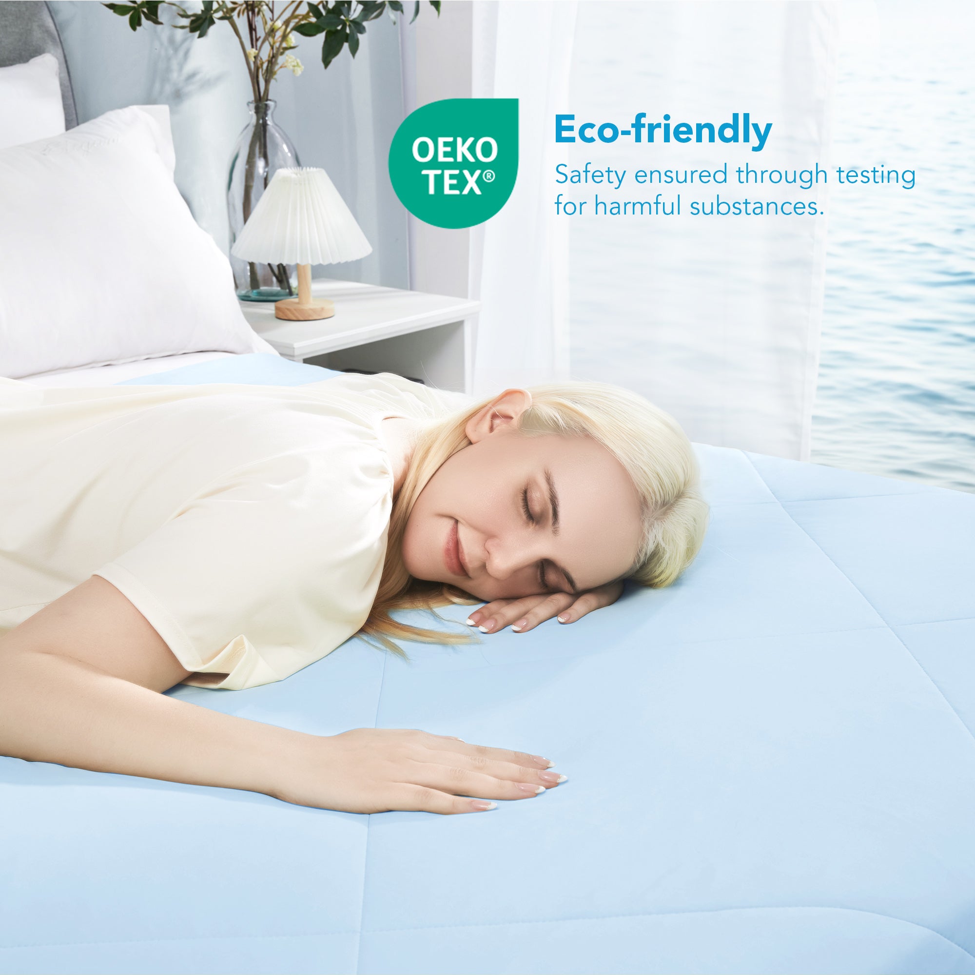 Deconovo Lightweight Cooling Comforter for Hot Sleepers, OEKO-TEX