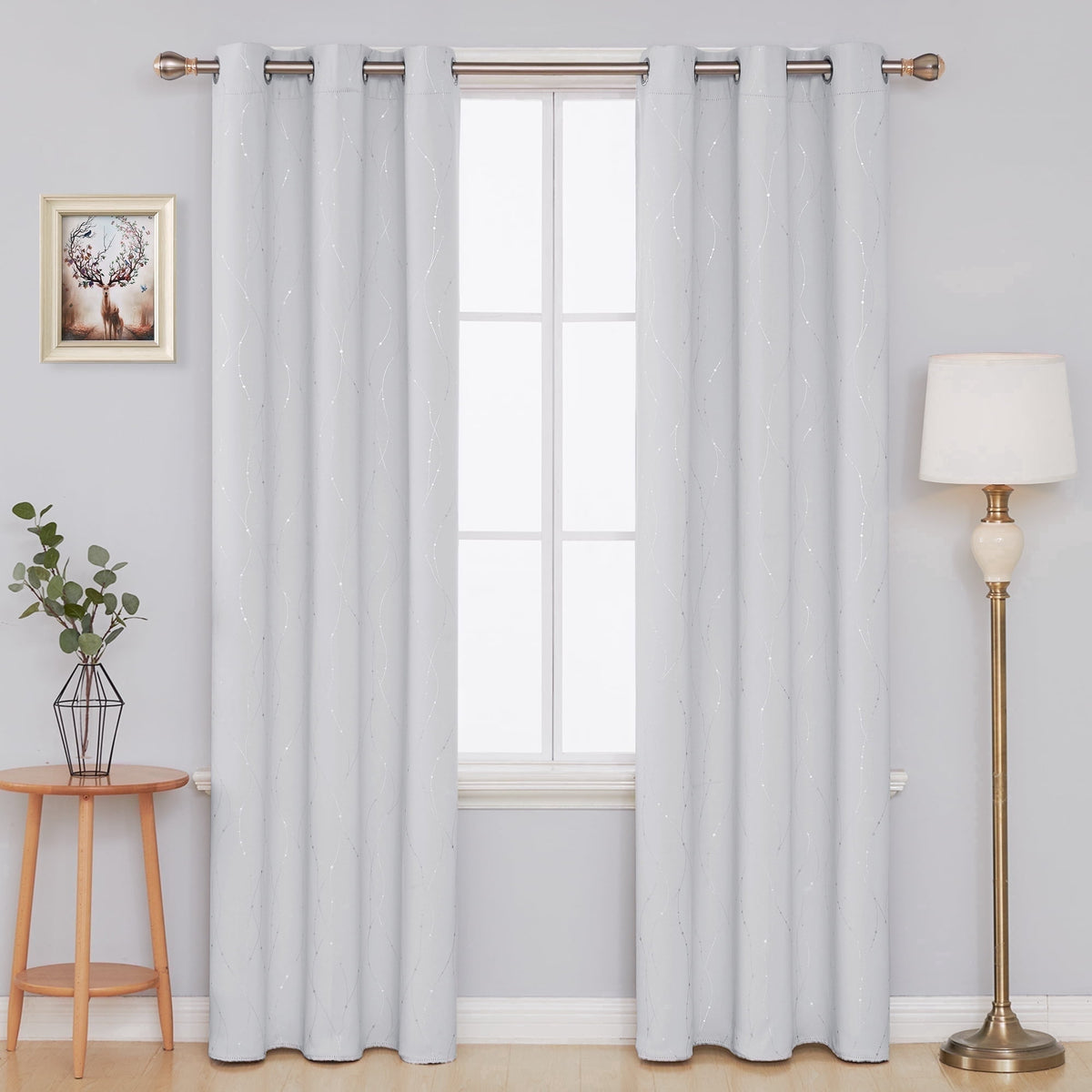 ZOPZO Curtains & Valances, Grayish White