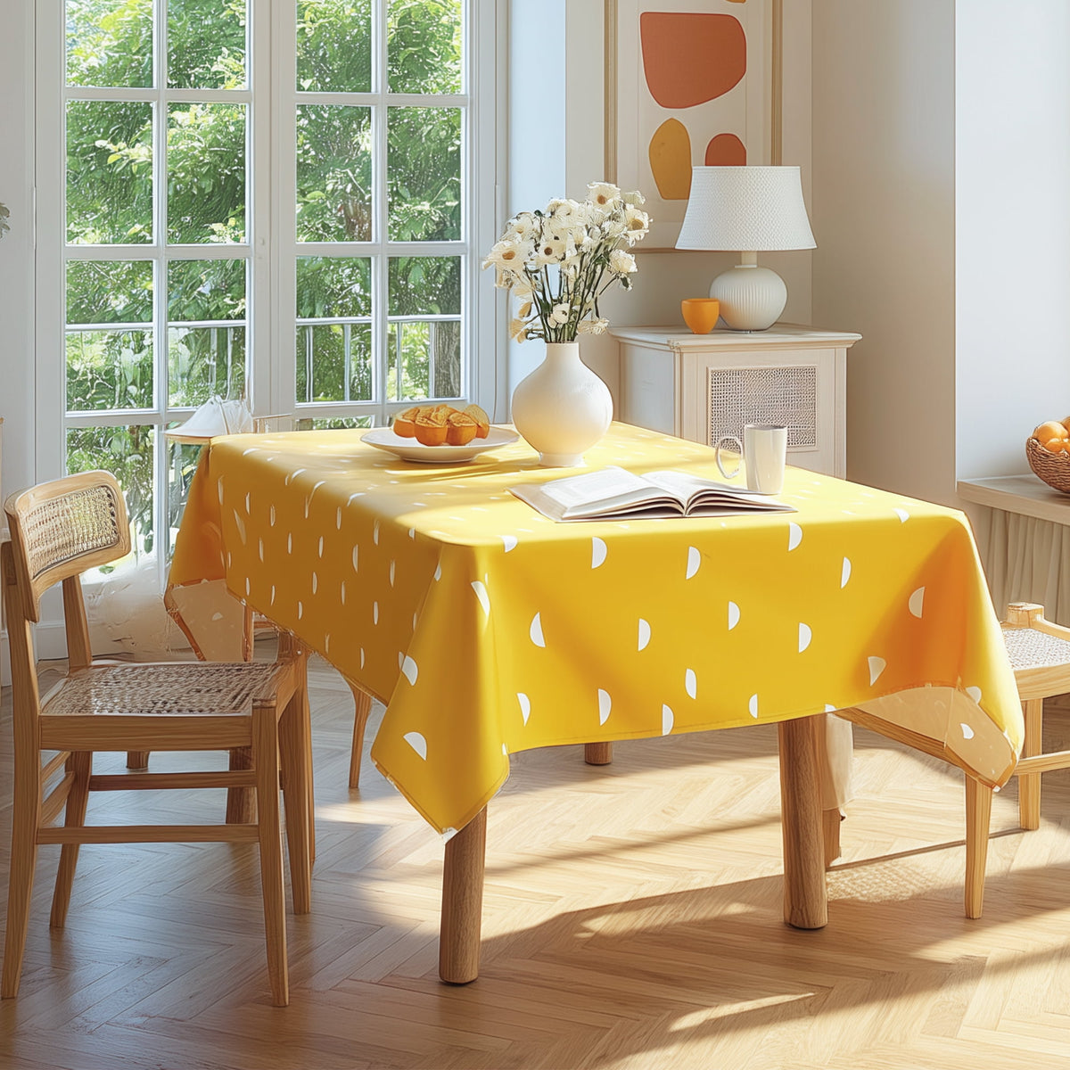 ZOPZO Tablecloths, Yellow/Geometric