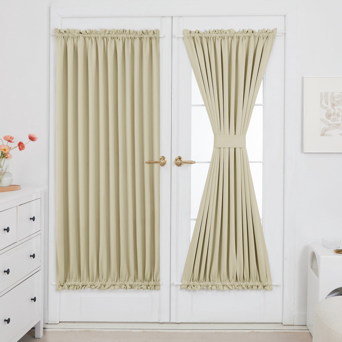 ZOPZO Curtains & Valances, Dark Beige