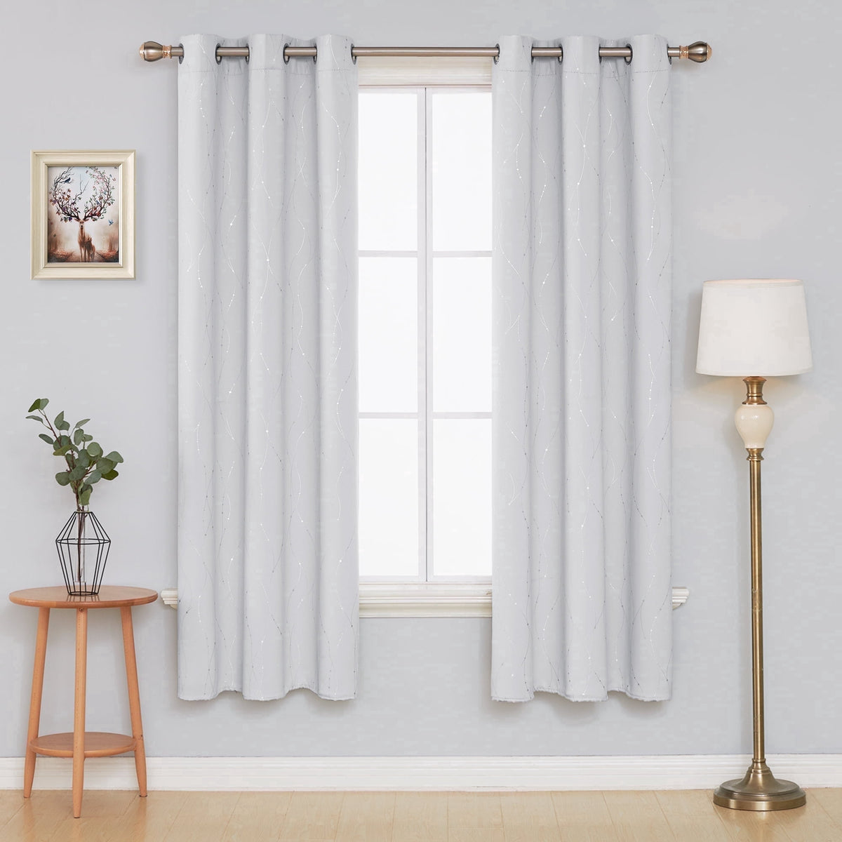 ZOPZO Curtains & Valances, Grayish White