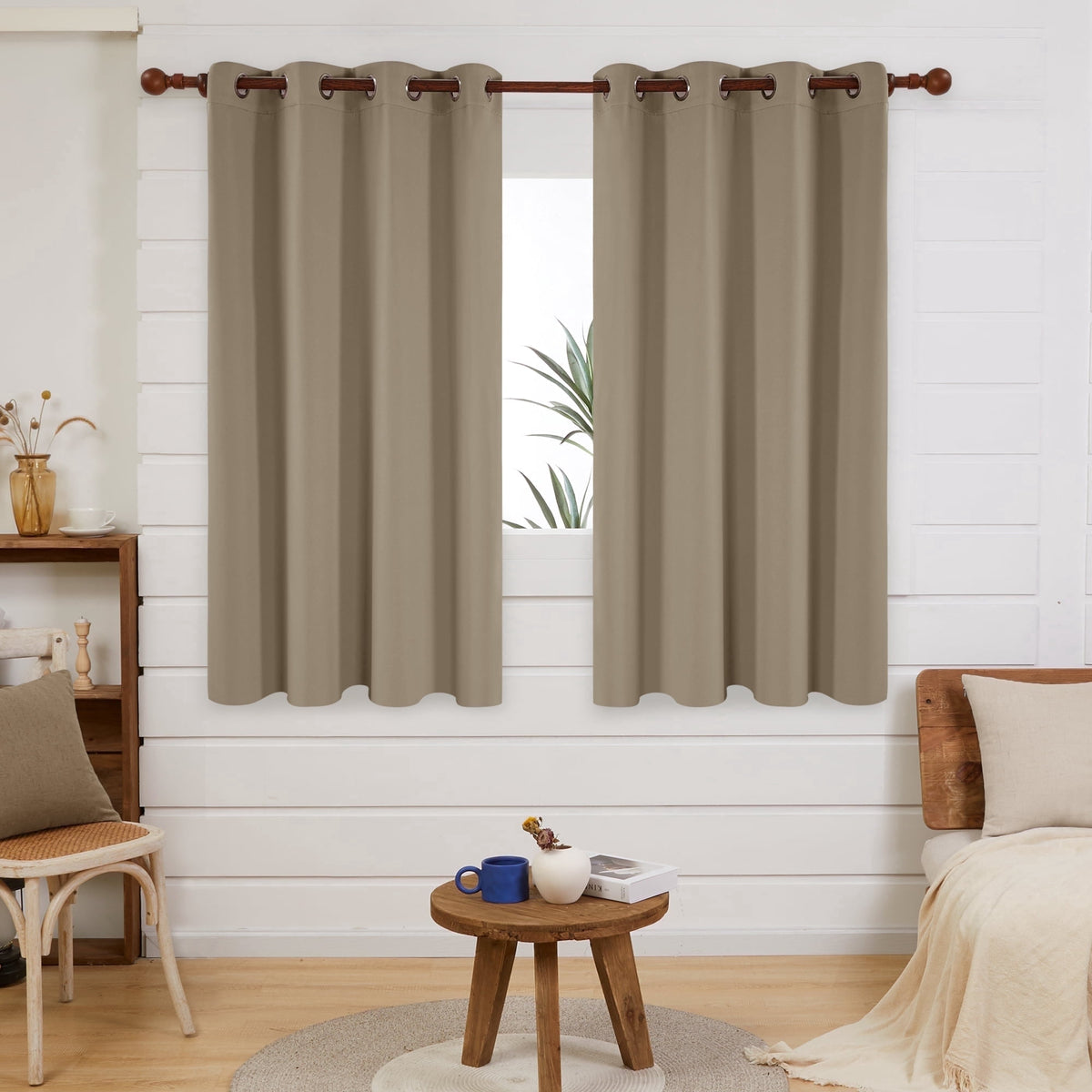 ZOPZO Curtains & Valances, Khaki