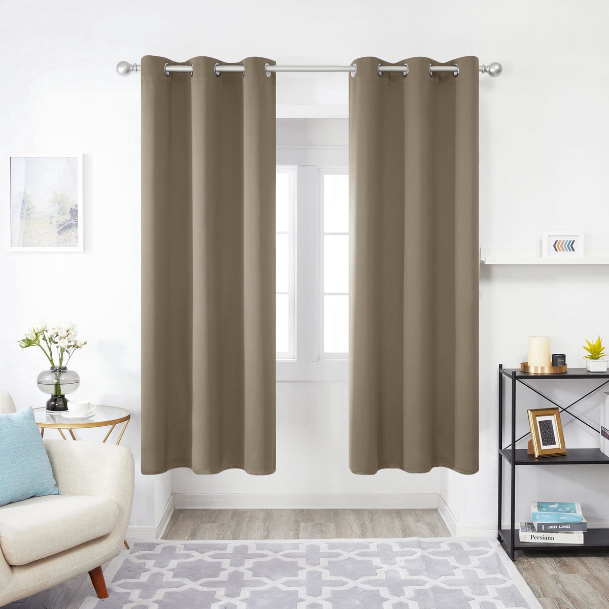 ZOPZO Curtains & Valances, Khaki