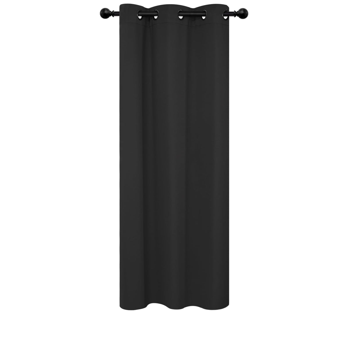 ZOPZO blackout curtain, Black, 42W x 72L inches, 1 panel