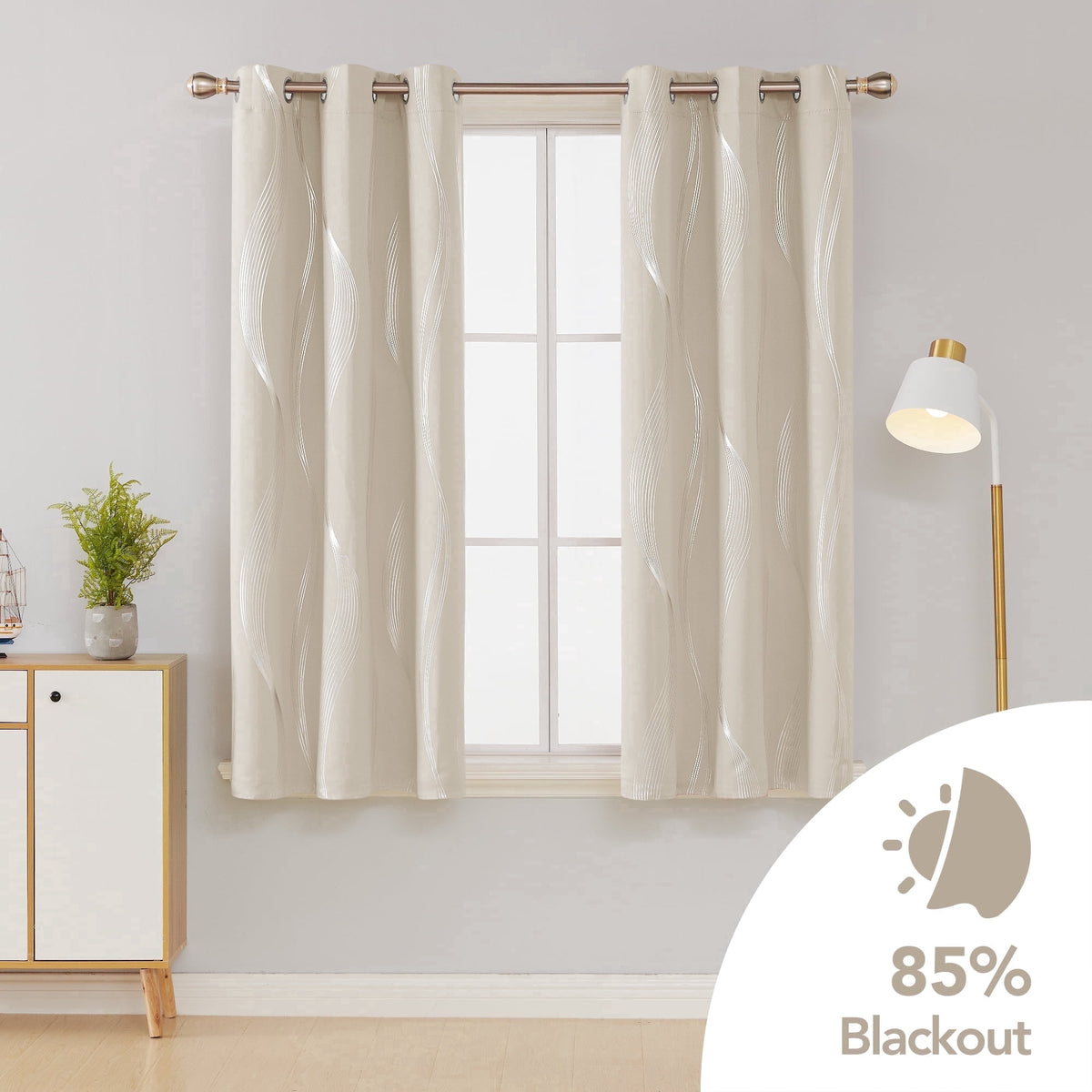 ZOPZO Curtains & Valances, Light Beige