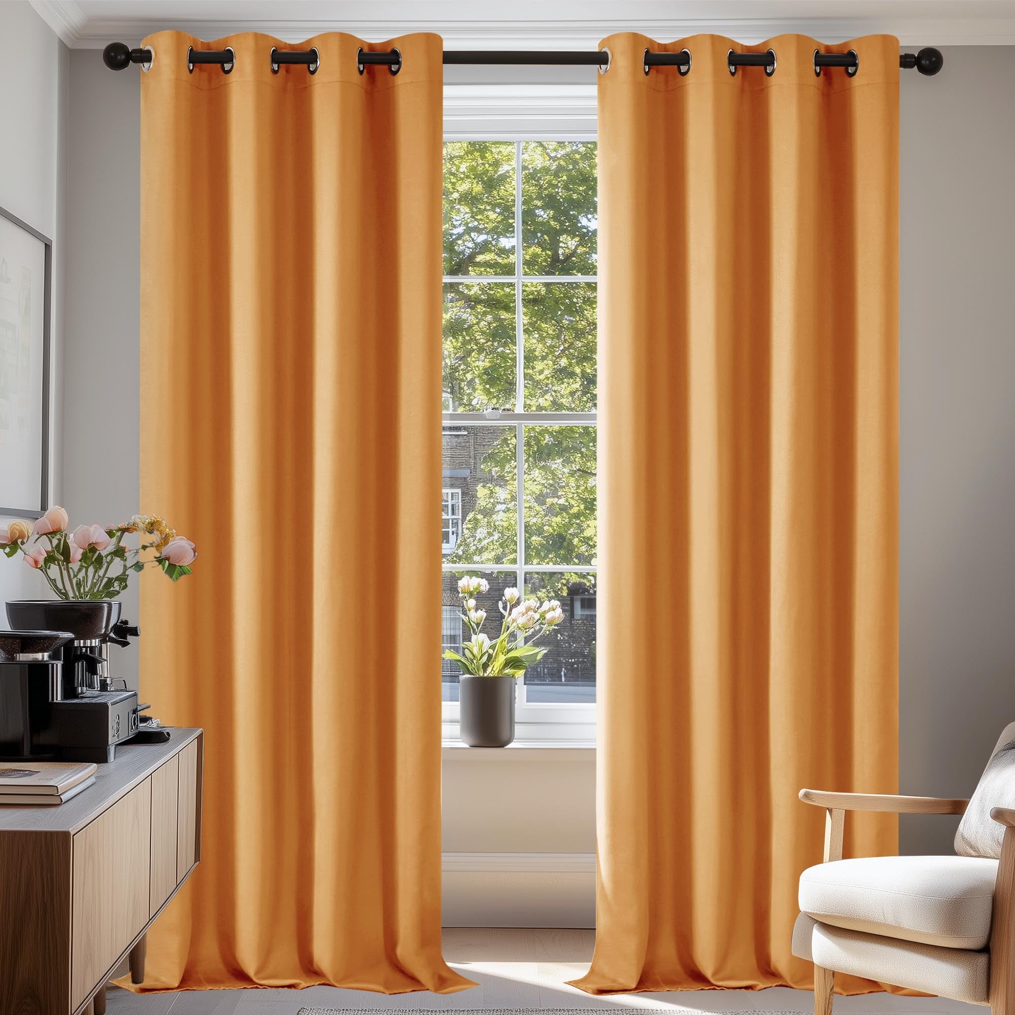 Deconovo Grommet Curtains 2 Panels, Thermal Insulated, 38"W