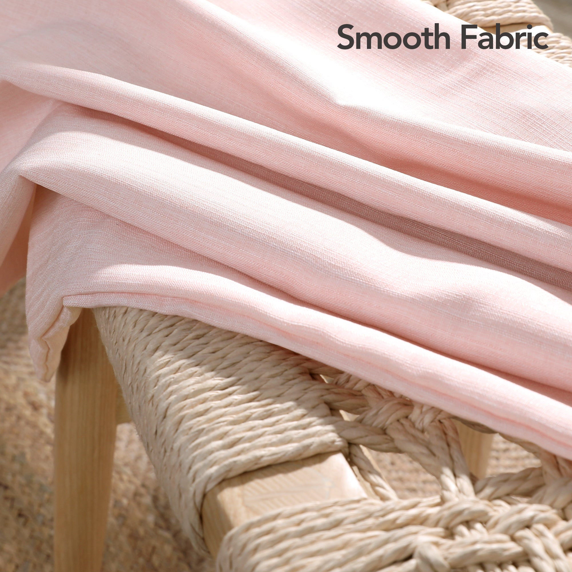 Deconovo Faux Linen Cushion Covers, Set of 2, Light Blue ¨C Eco-Friendly, Machine Washable, Decorative Pillow Covers for Sofa