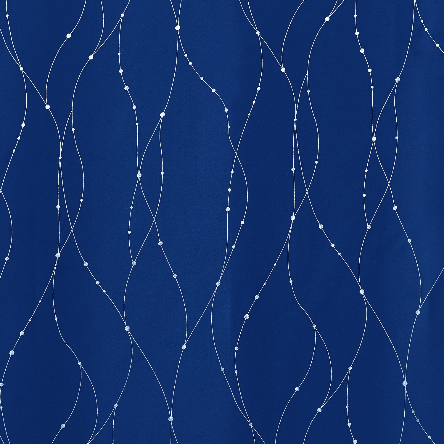Deconovo Wave Line with Dots Blackout Curtains, 42-Inch Wide, 2 Panels