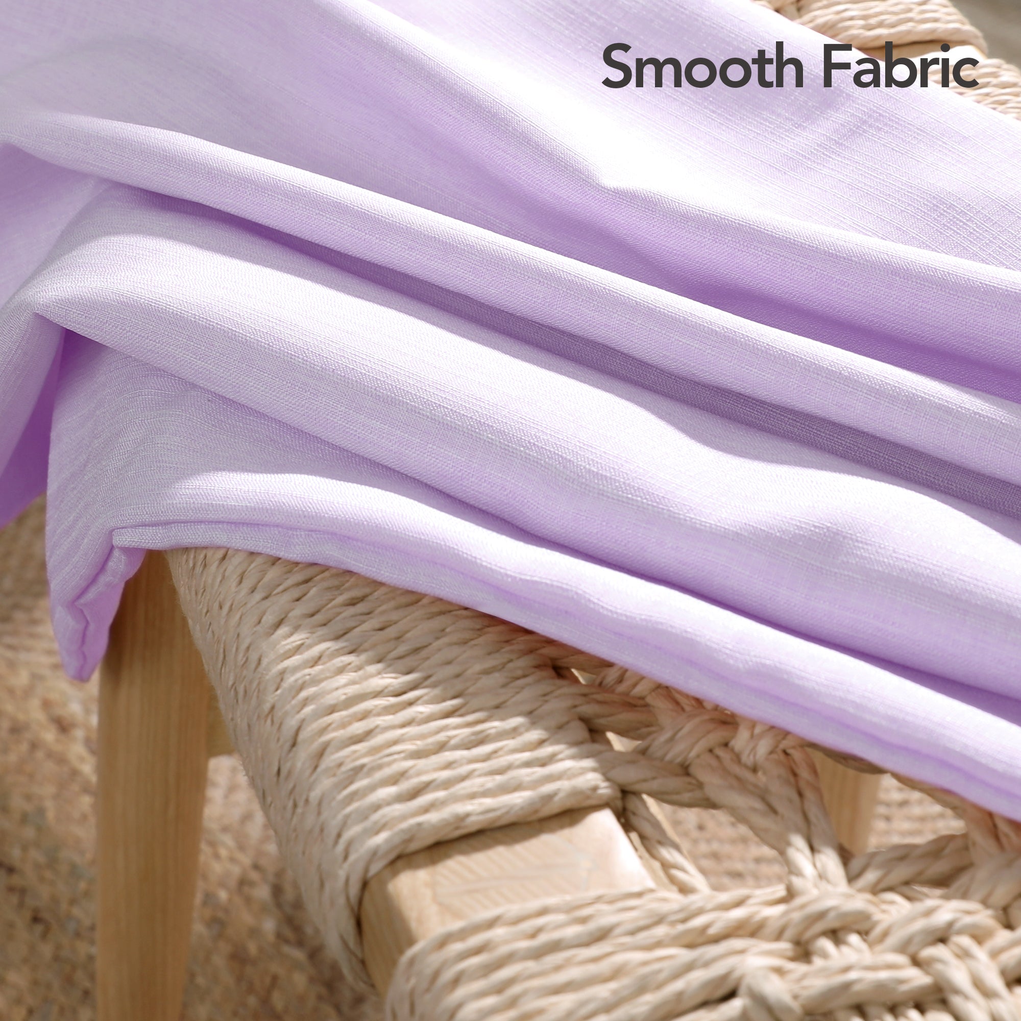 Deconovo Faux Linen Cushion Covers, Set of 2, Light Blue ¨C Eco-Friendly, Machine Washable, Decorative Pillow Covers for Sofa