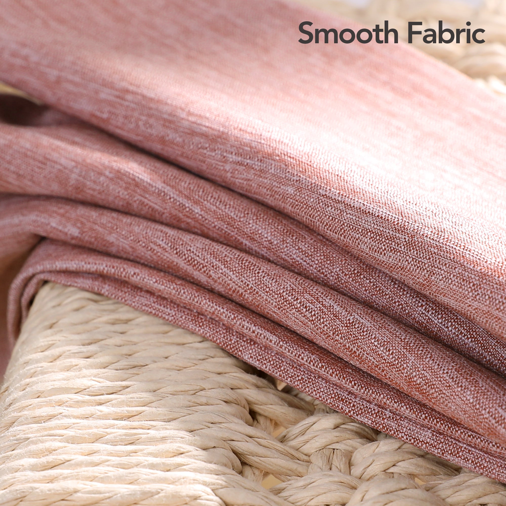 Deconovo Faux Linen Cushion Covers, Set of 2, Light Blue ¨C Eco-Friendly, Machine Washable, Decorative Pillow Covers for Sofa