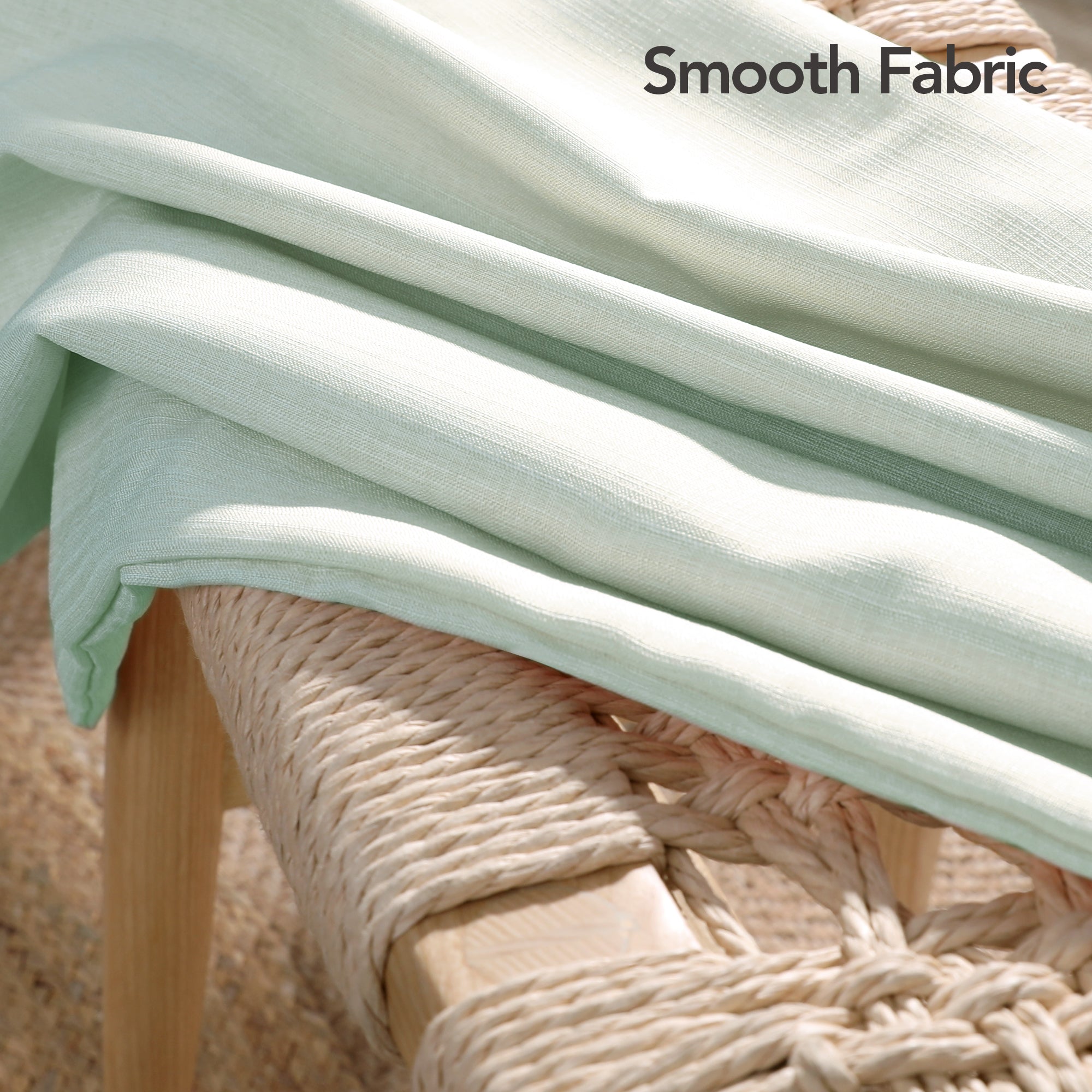 Deconovo Faux Linen Cushion Covers, Set of 2, Light Blue ¨C Eco-Friendly, Machine Washable, Decorative Pillow Covers for Sofa