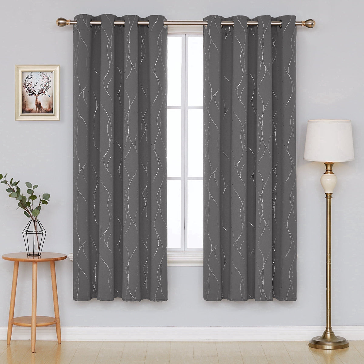 ZOPZO Curtains & Valances, Light Gray
