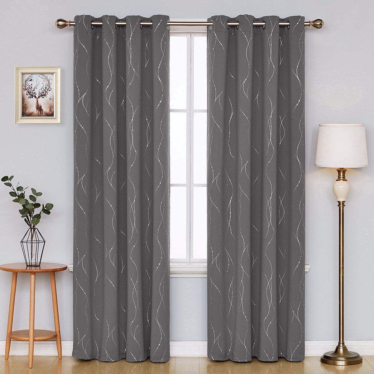 ZOPZO Curtains & Valances, Light Gray