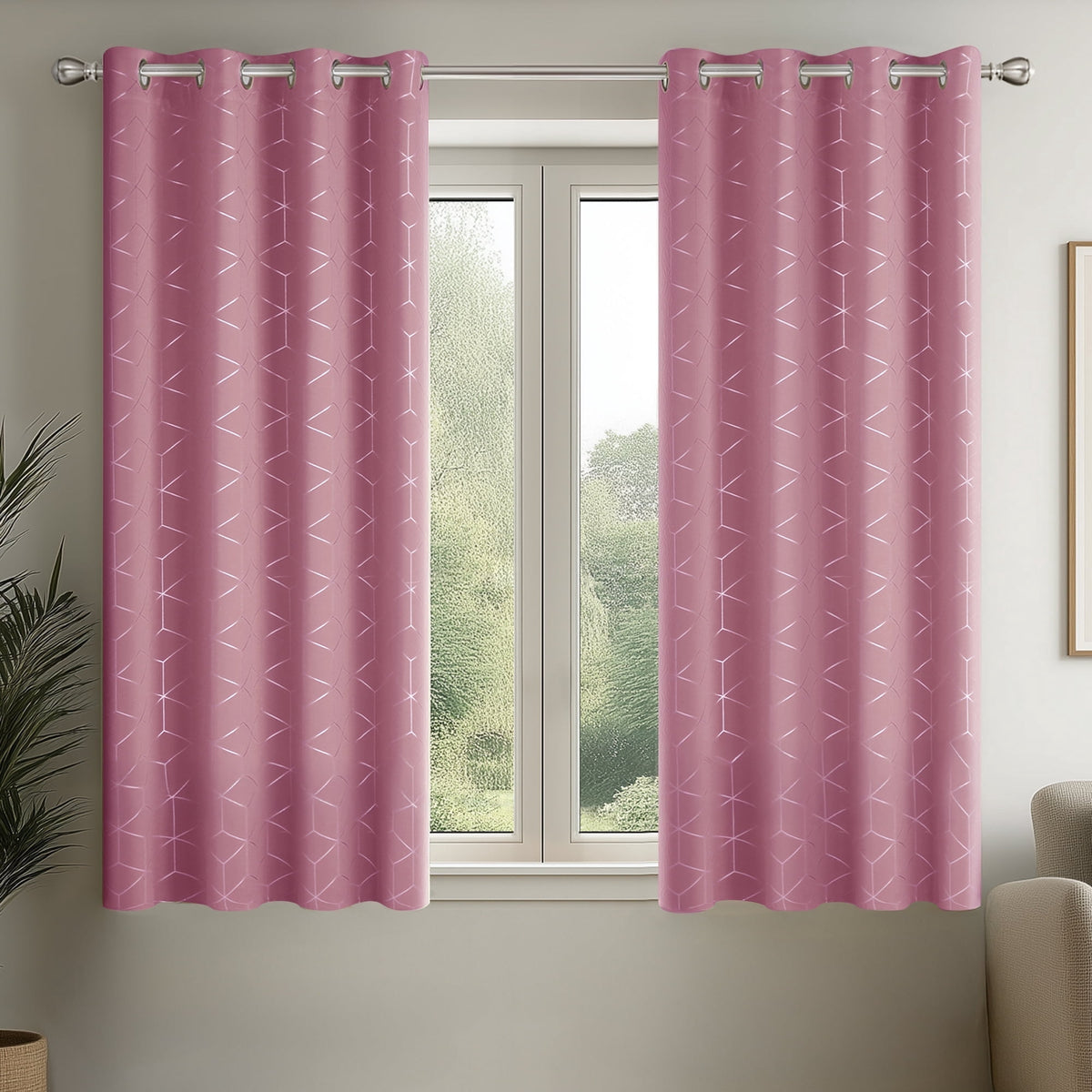 ZOPZO Curtains & Valances, Light Pink