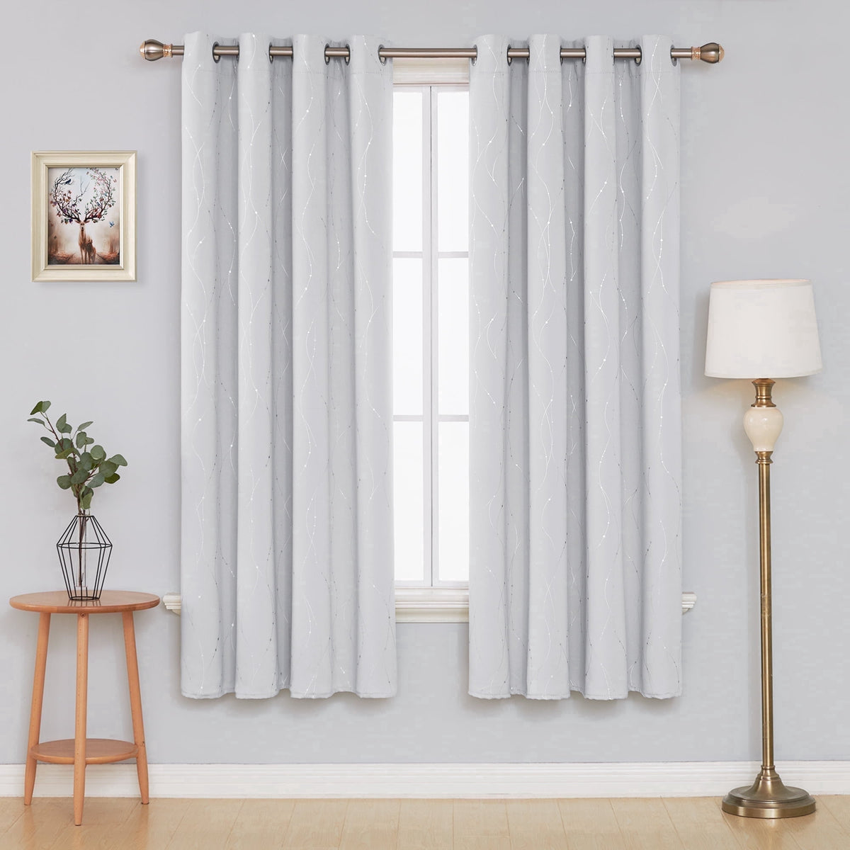 ZOPZO Curtains & Valances, Grayish White