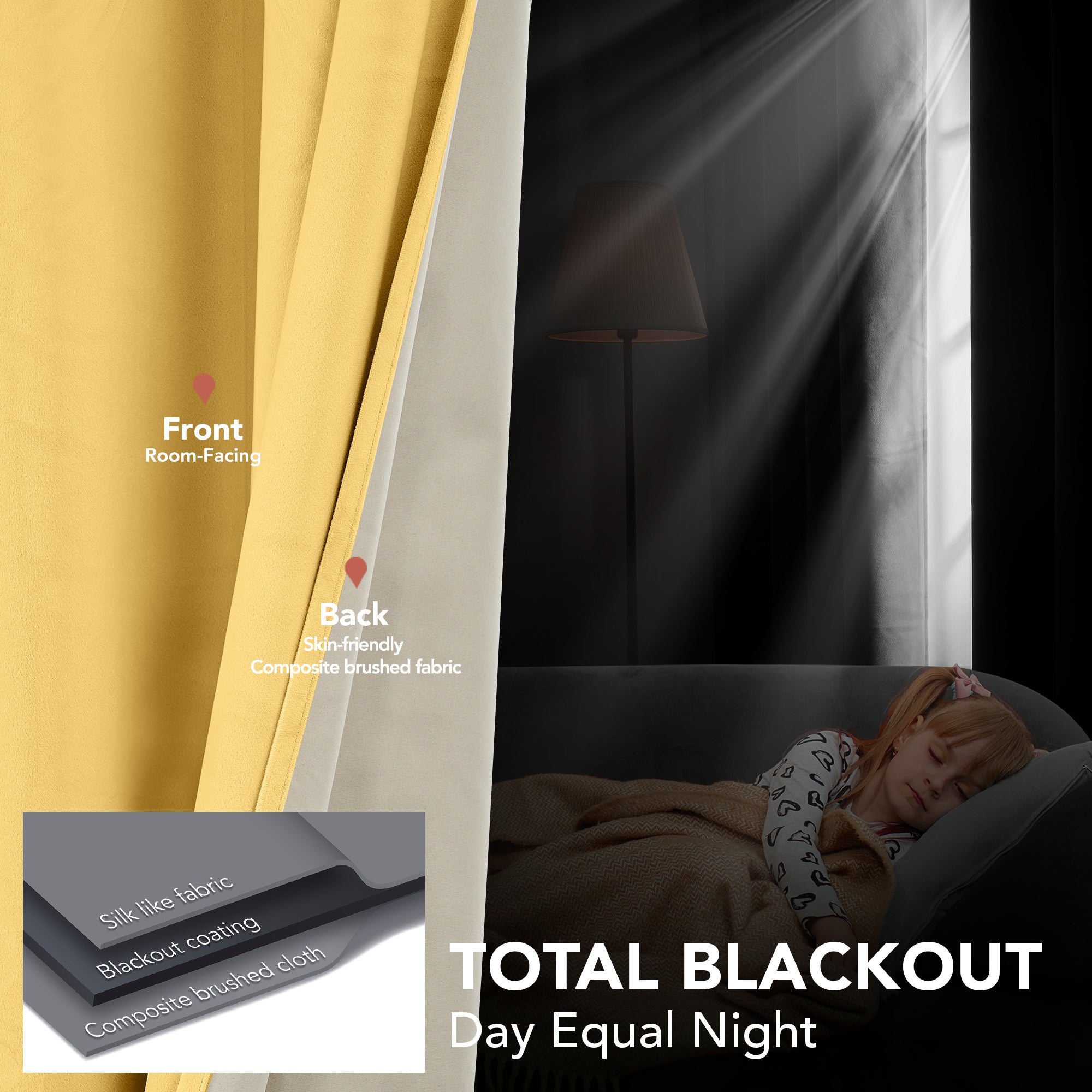Deconovo Velvet Blackout Curtains – 2 Panels, Thermal, Grommet Top