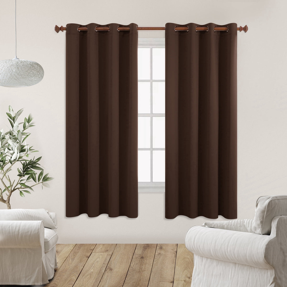 ZOPZO Curtains & Valances, Chocolate