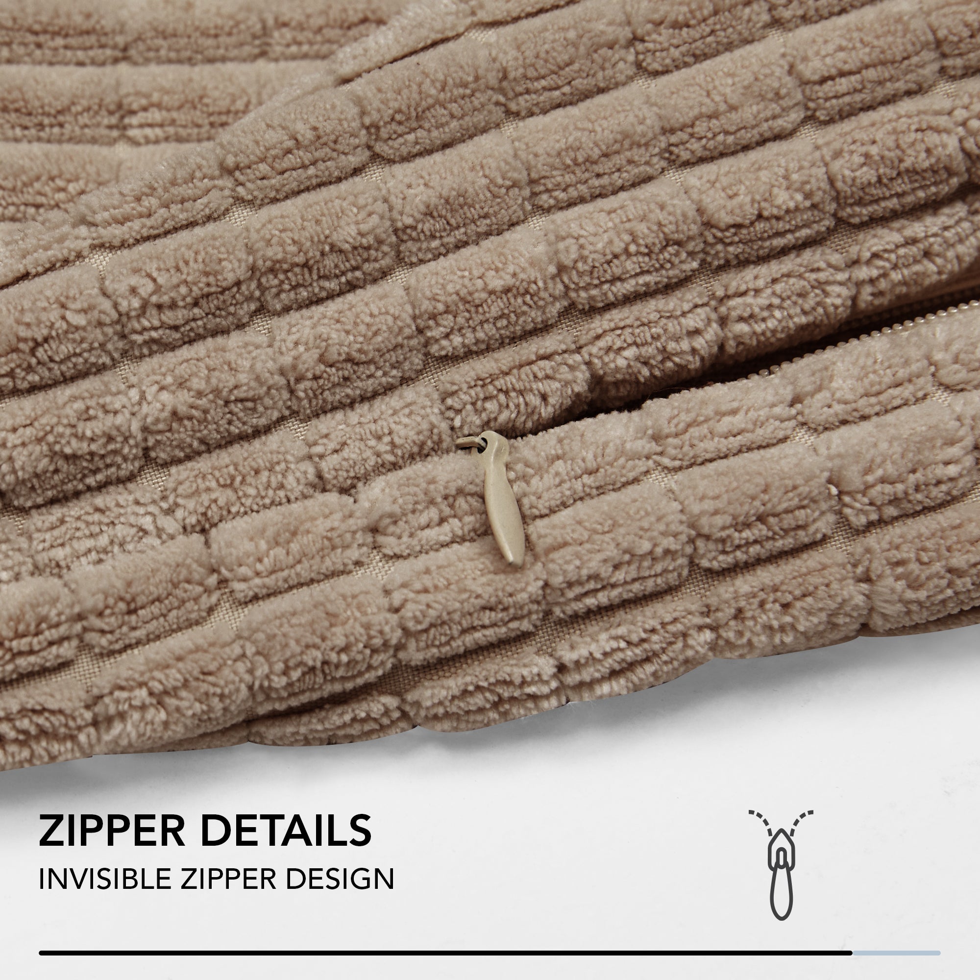 Deconovo Corduroy Decorative Throw Pillow Covers, 2-Pack, OEKO-TEX, Zippered