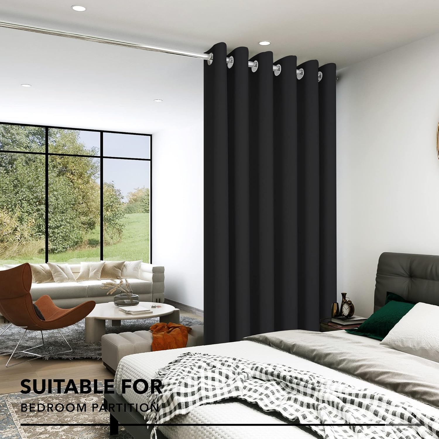 Deconovo Grommet Top Soft Window Curtain Panel Designed for Light Reduction and Privacy 1 Panel