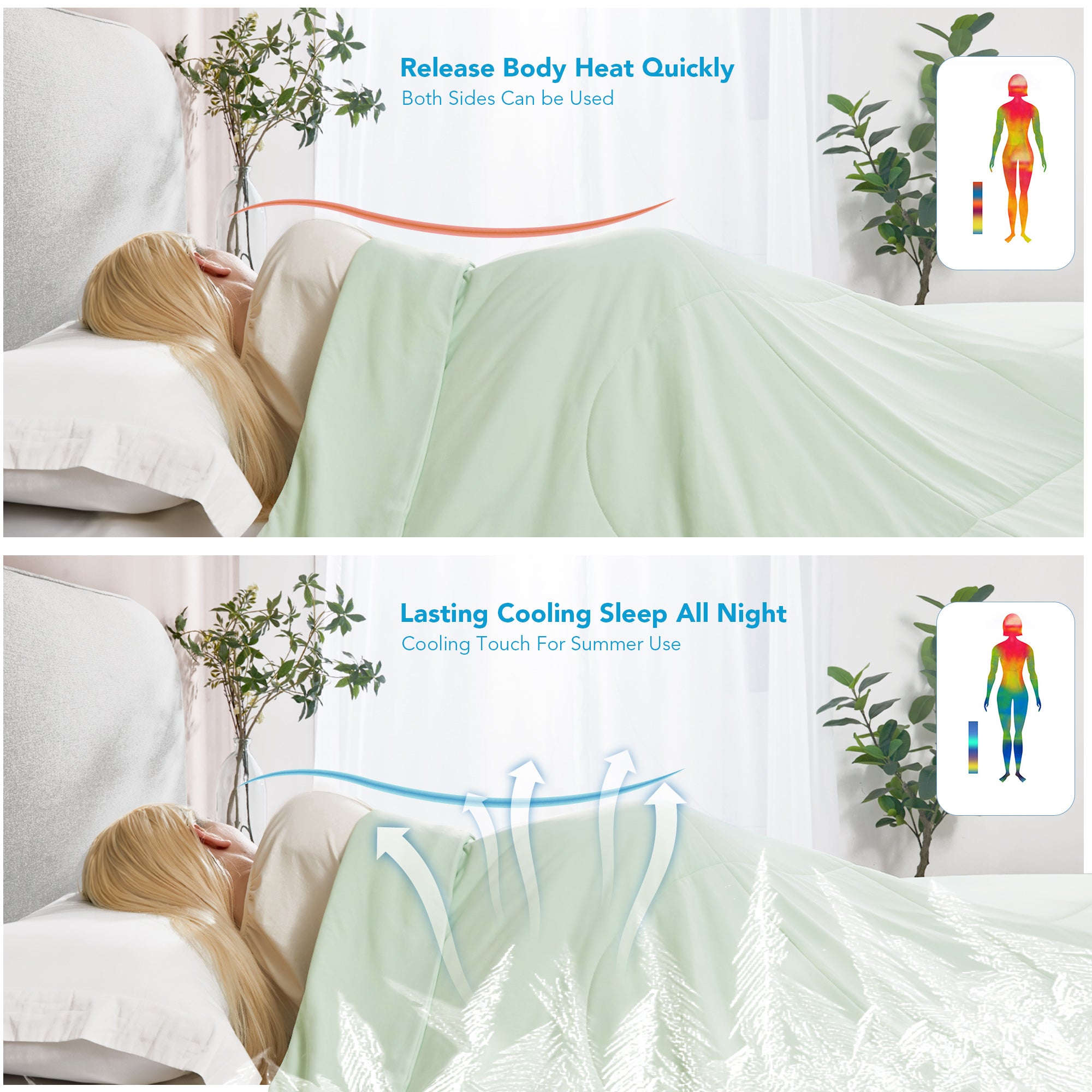 Deconovo Lightweight Cooling Comforter for Hot Sleepers, OEKO-TEX