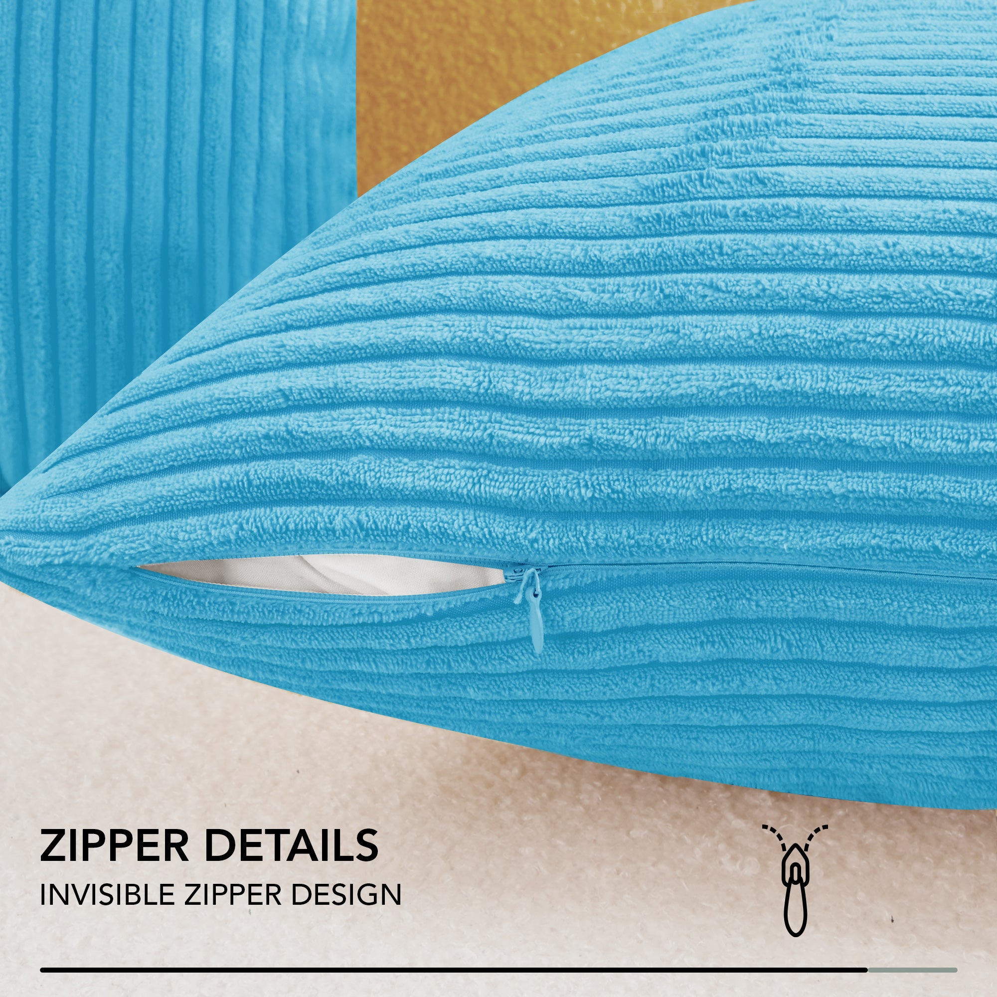 Deconovo Corduroy Throw Pillow Covers 2-Pack – Soft & Durable