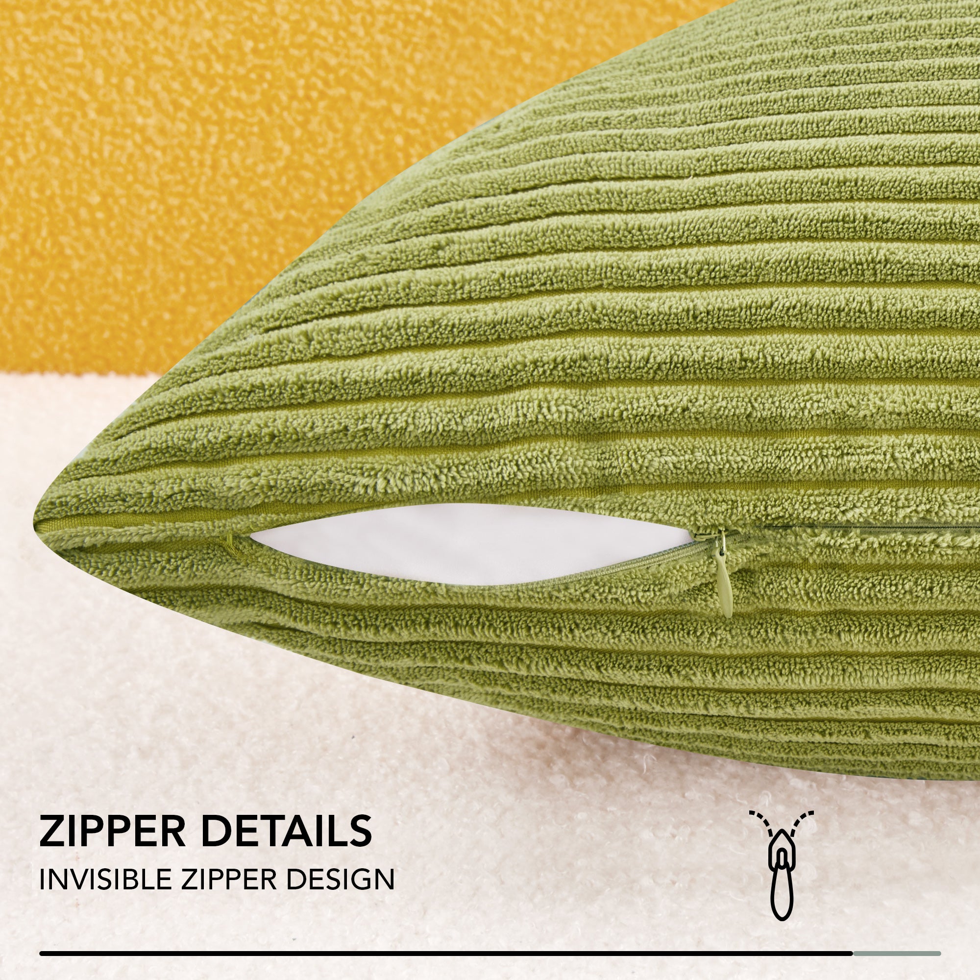 Deconovo Corduroy Throw Pillow Covers 2-Pack – Soft & Durable