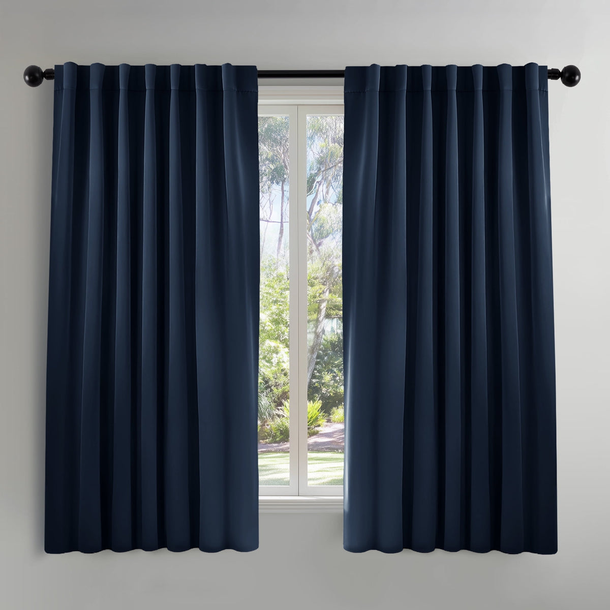 ZOPZO Curtains & Valances, Navy Blue