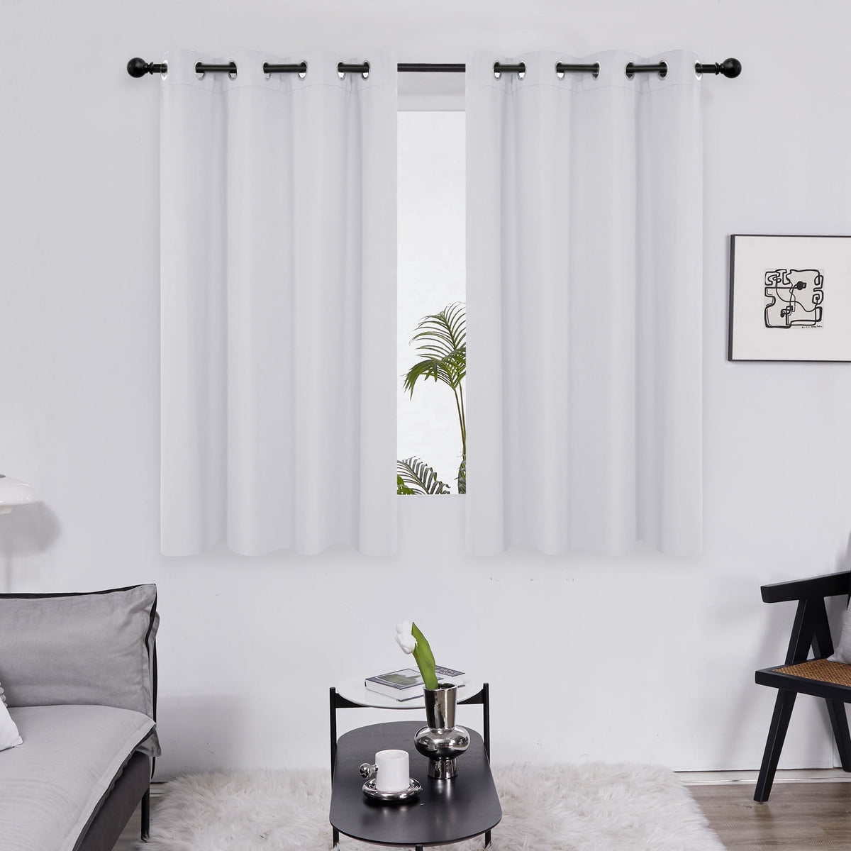 ZOPZO Curtains & Valances, Bright White