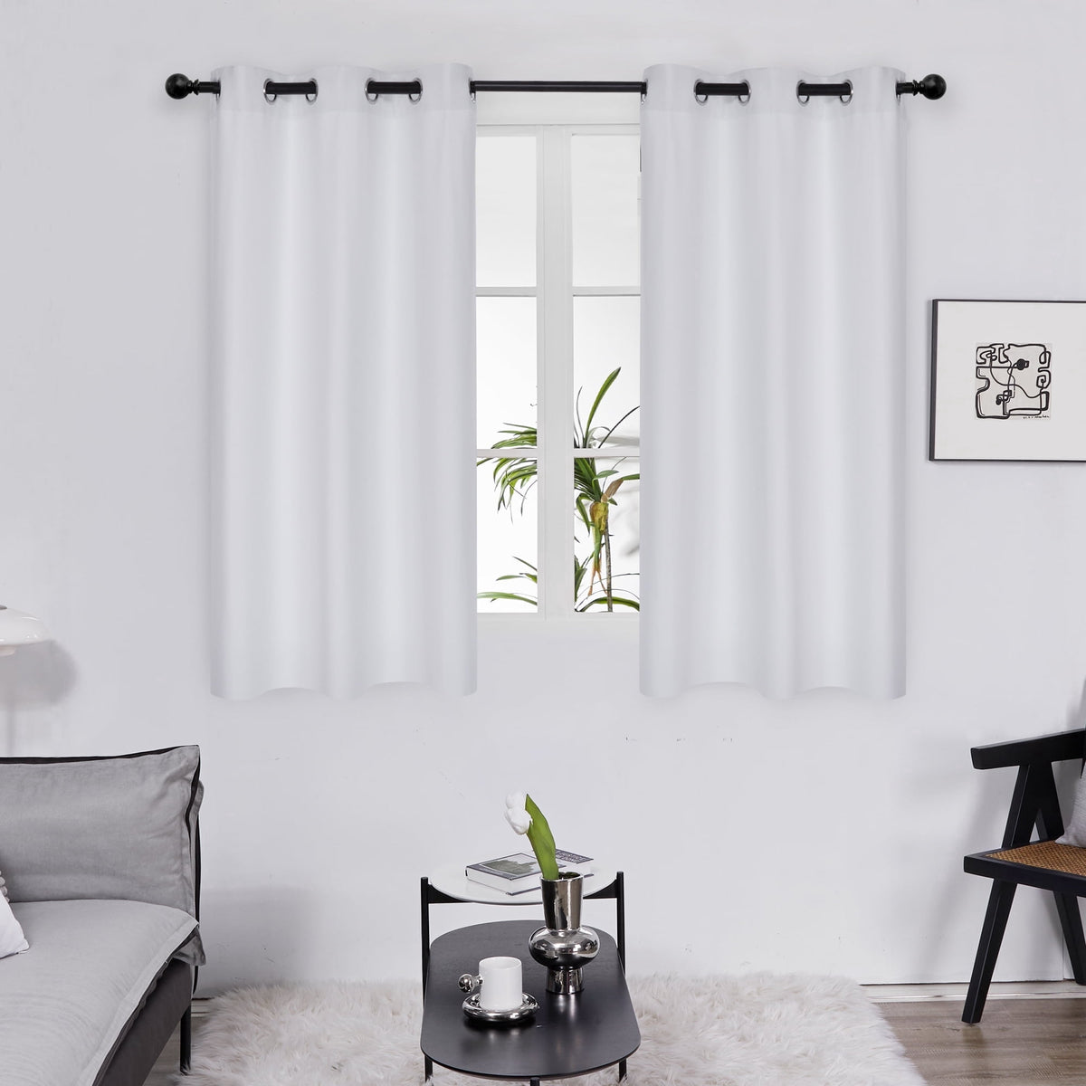 ZOPZO blackout curtain, Star White, 42W x 63L inches, 1 panel